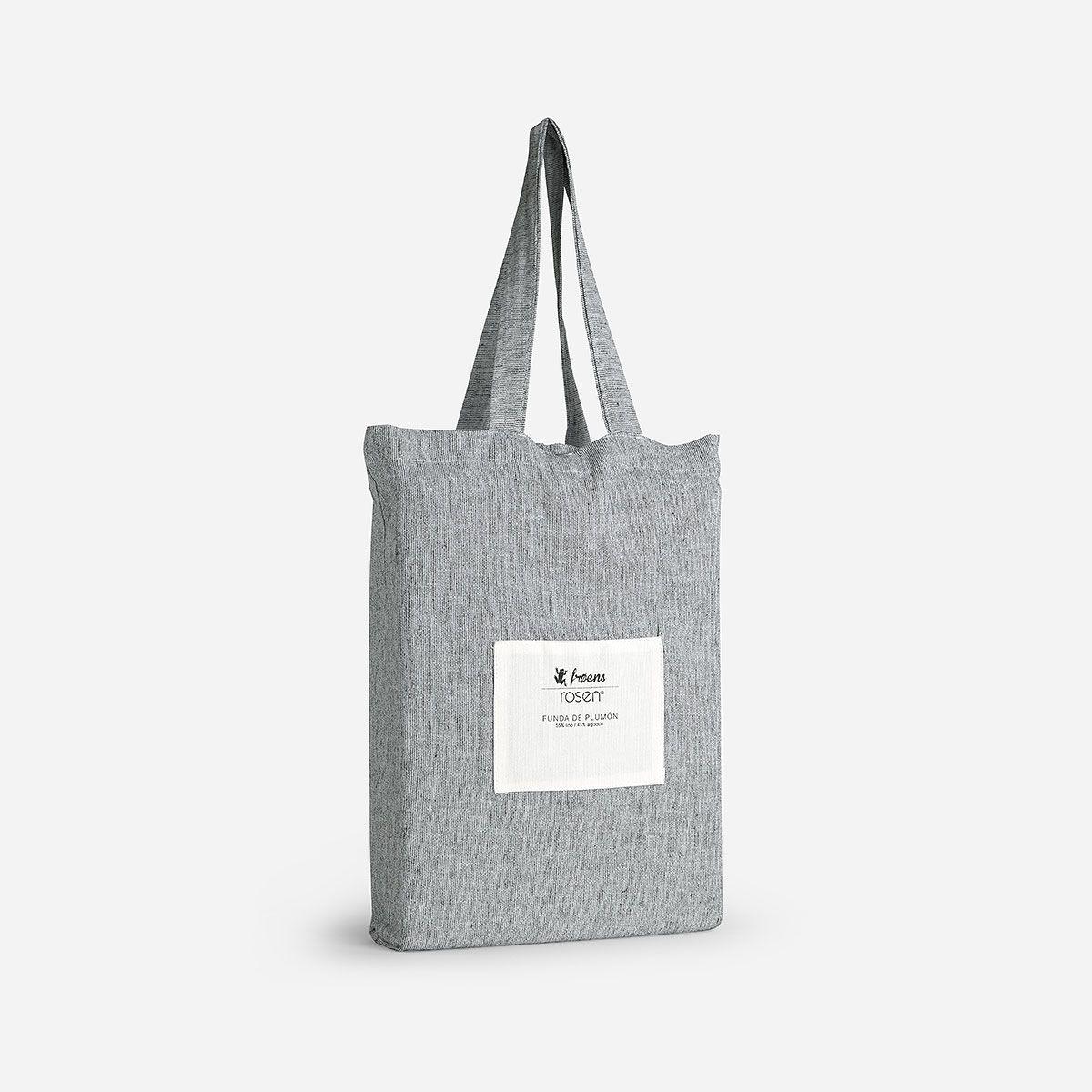 Funda Plumón Froens Lino-Algodón Rayas Gris King-3