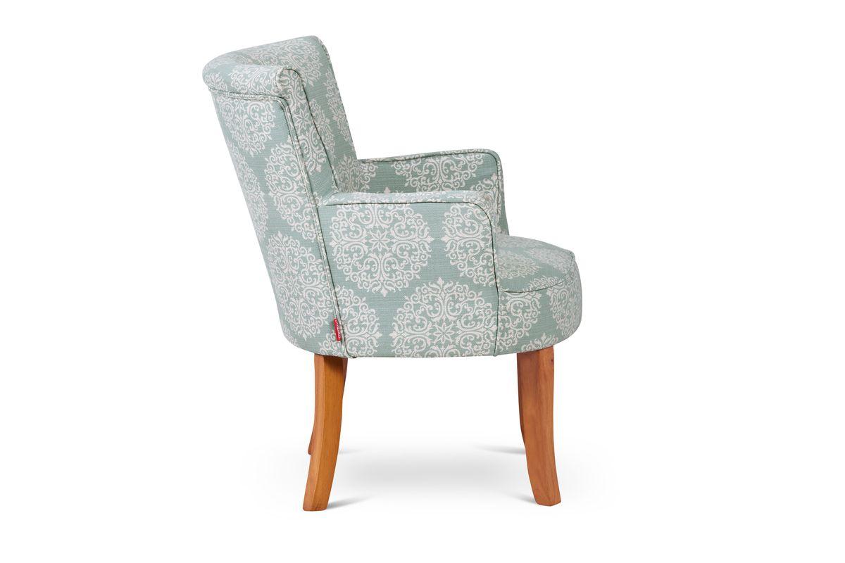 Set 2 Poltronas Rosen Emily Tela Flor Celeste-3