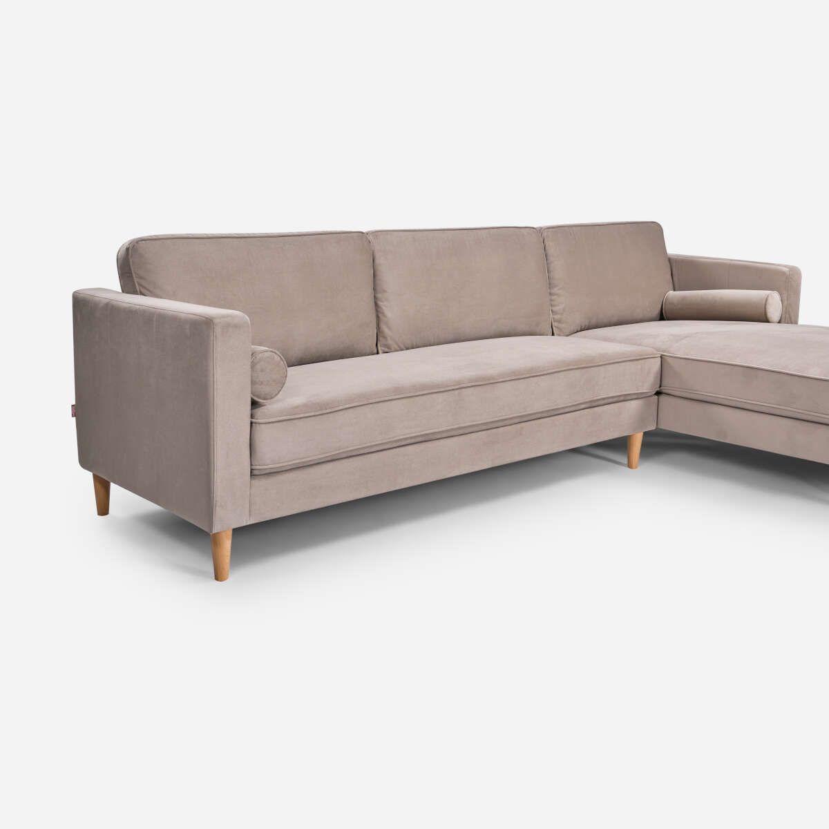 Sofá Seccional Rosen Harbord II Derecho Tela Beige-4