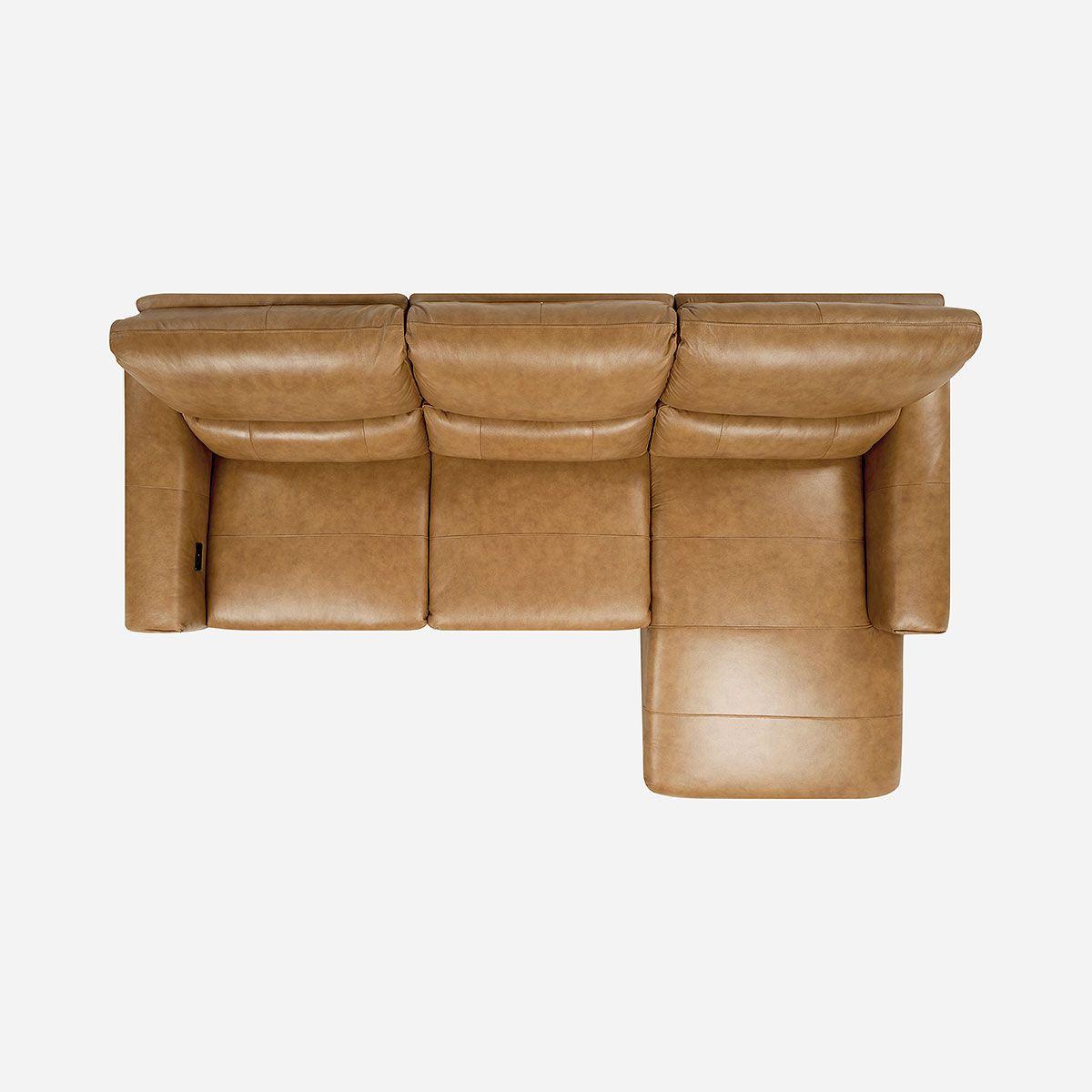 Sofá Reclinable Jensen Eléctrico Derecho Cuero Whiskey-4