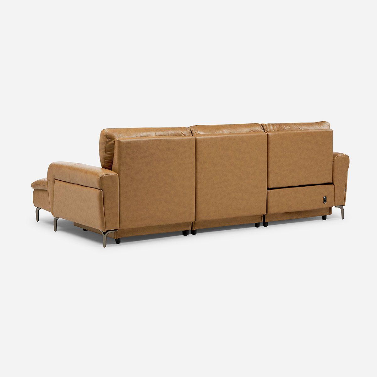 Sofá Reclinable Jensen Eléctrico Derecho Cuero Whiskey-5