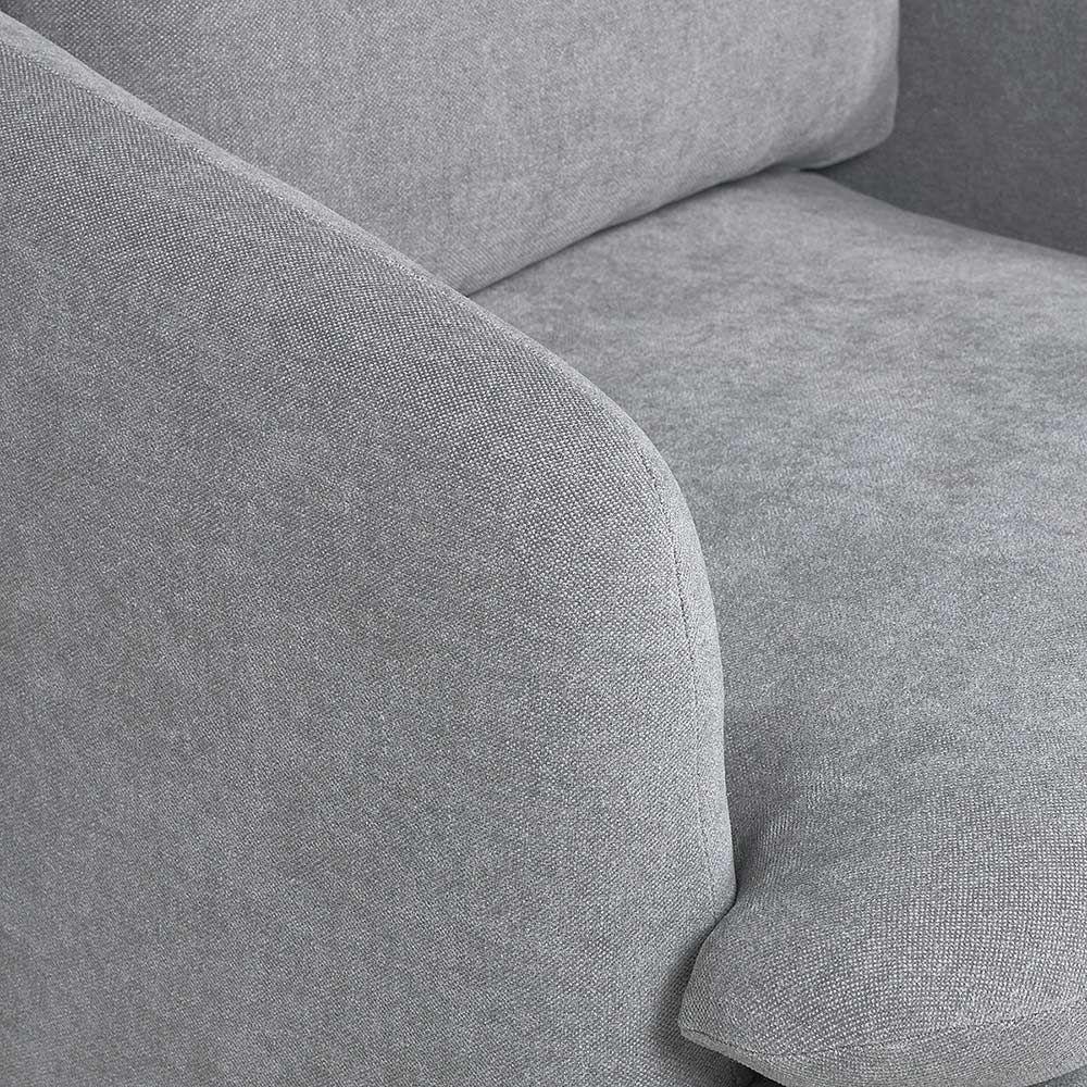 Poltrona Giratoria Rosen Newton Tela Gris Plata-3