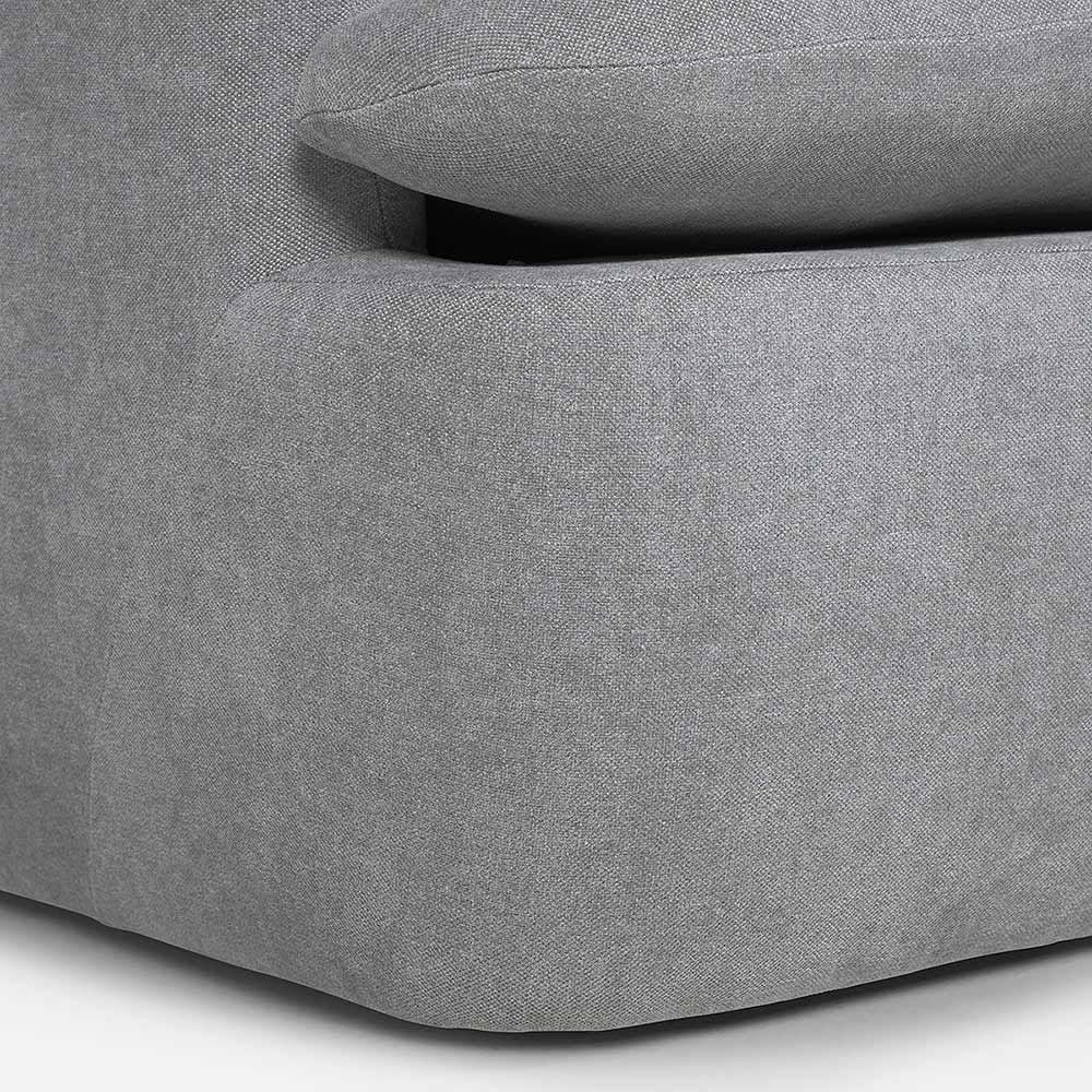 Poltrona Giratoria Rosen Newton Tela Gris Plata-4
