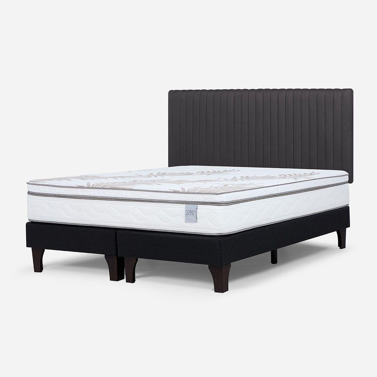 Cama Europea Neo Plus King BD + Respaldo Lucio Grafito-2