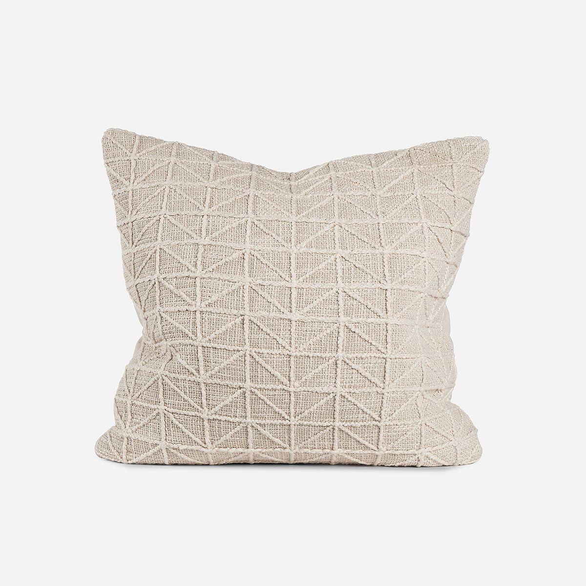 Funda de Cojín Algodón Paisley 50 x 50 cm Beige-0