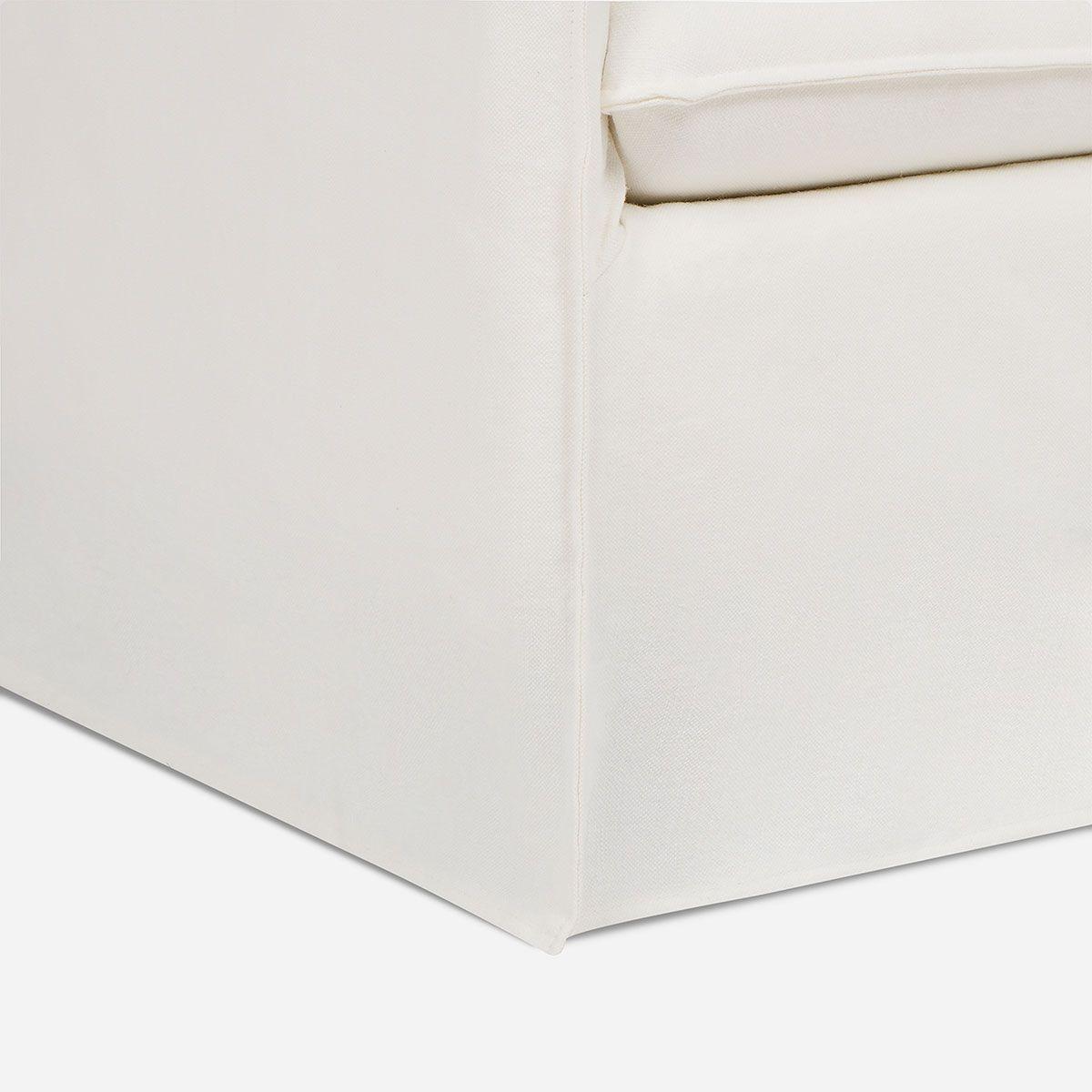 Sillón Lazcano 1 Cuerpo Tela Blanco-4