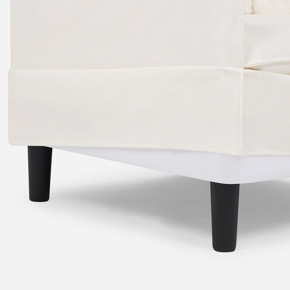 Sillón Lazcano 1 Cuerpo Tela Blanco-5