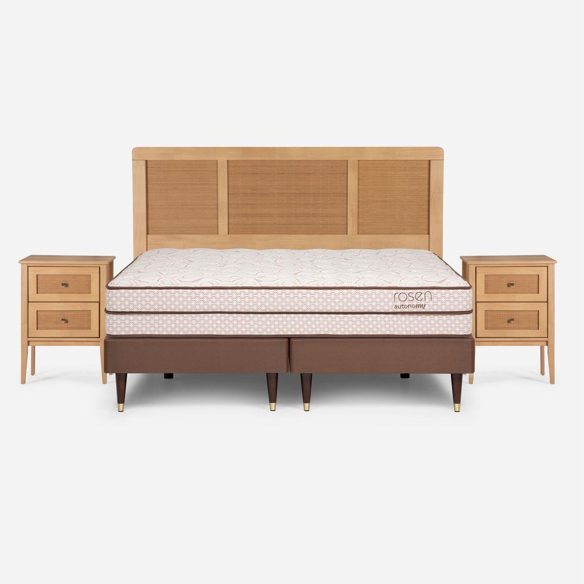 Cama Europea Rosen Autonomy Land King + Muebles Charles-0