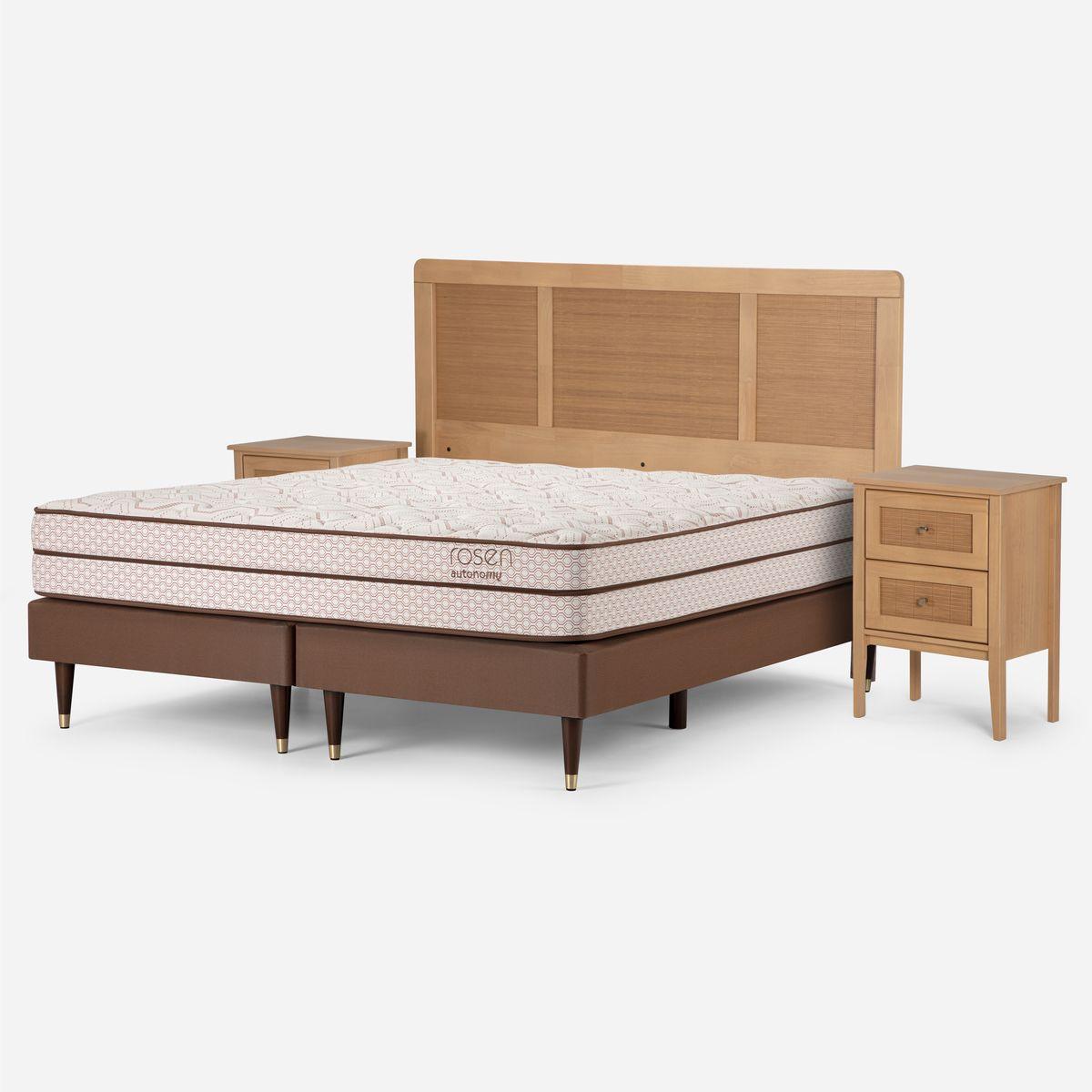 Cama Europea Rosen Autonomy Land King + Muebles Charles-5