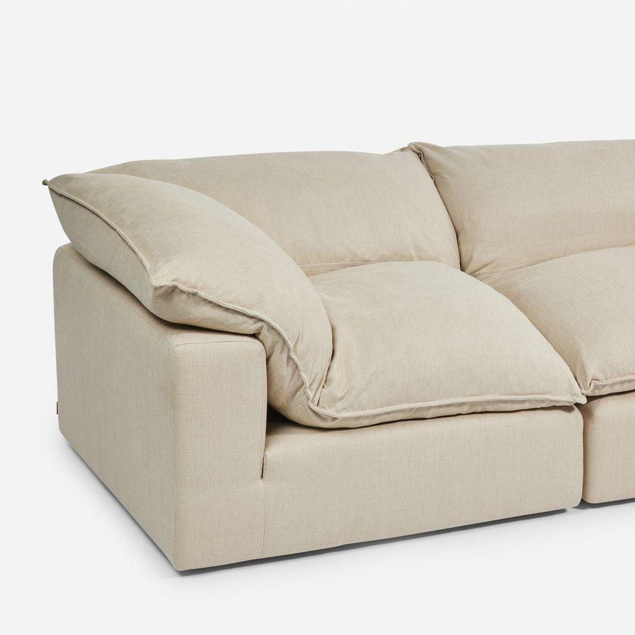 Sofá Modular Rosen Shanklin 2 Esquineros+1 Butaca Tela Beige-4