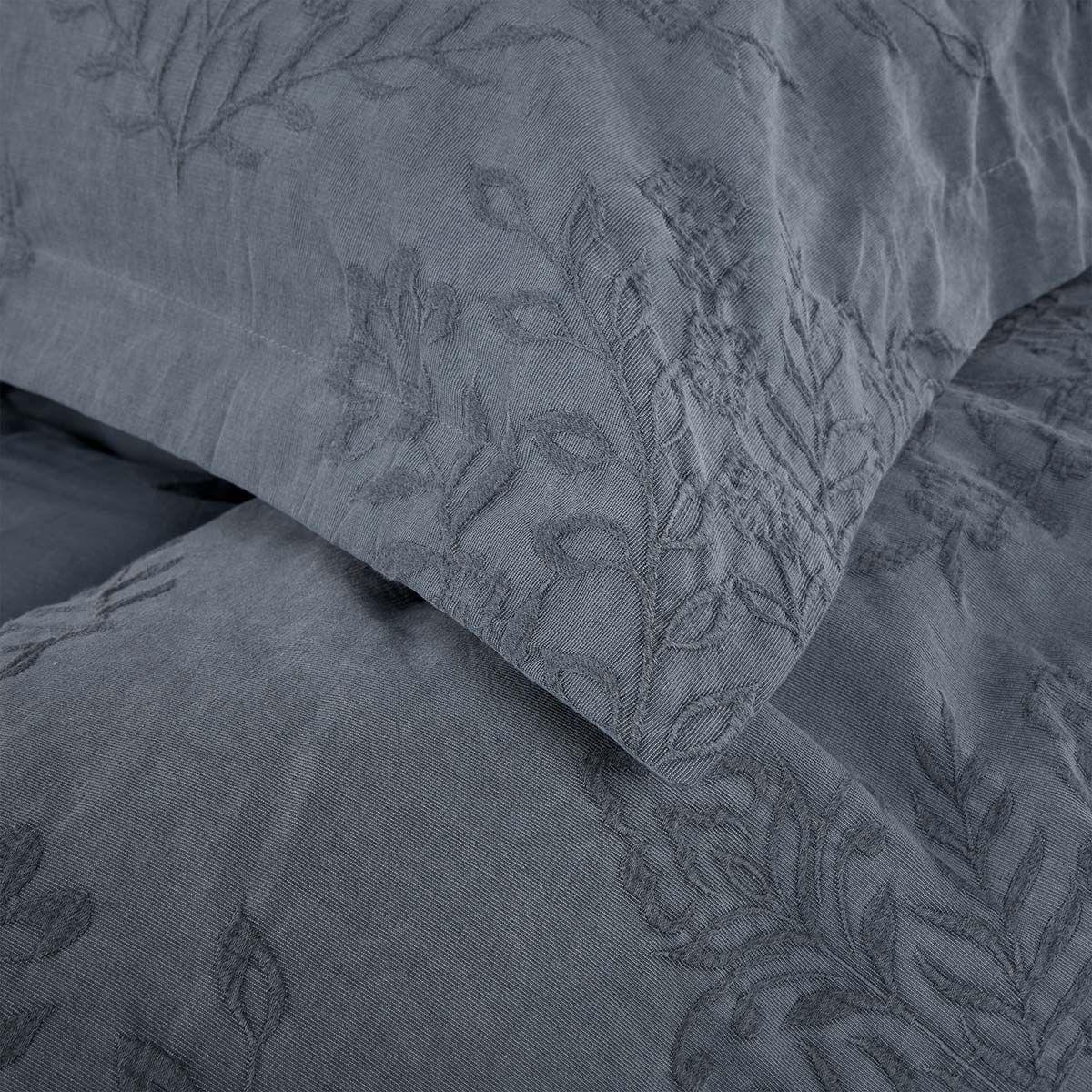 Funda Plumón Algodón Pure Vaduz Gris Súper King-3