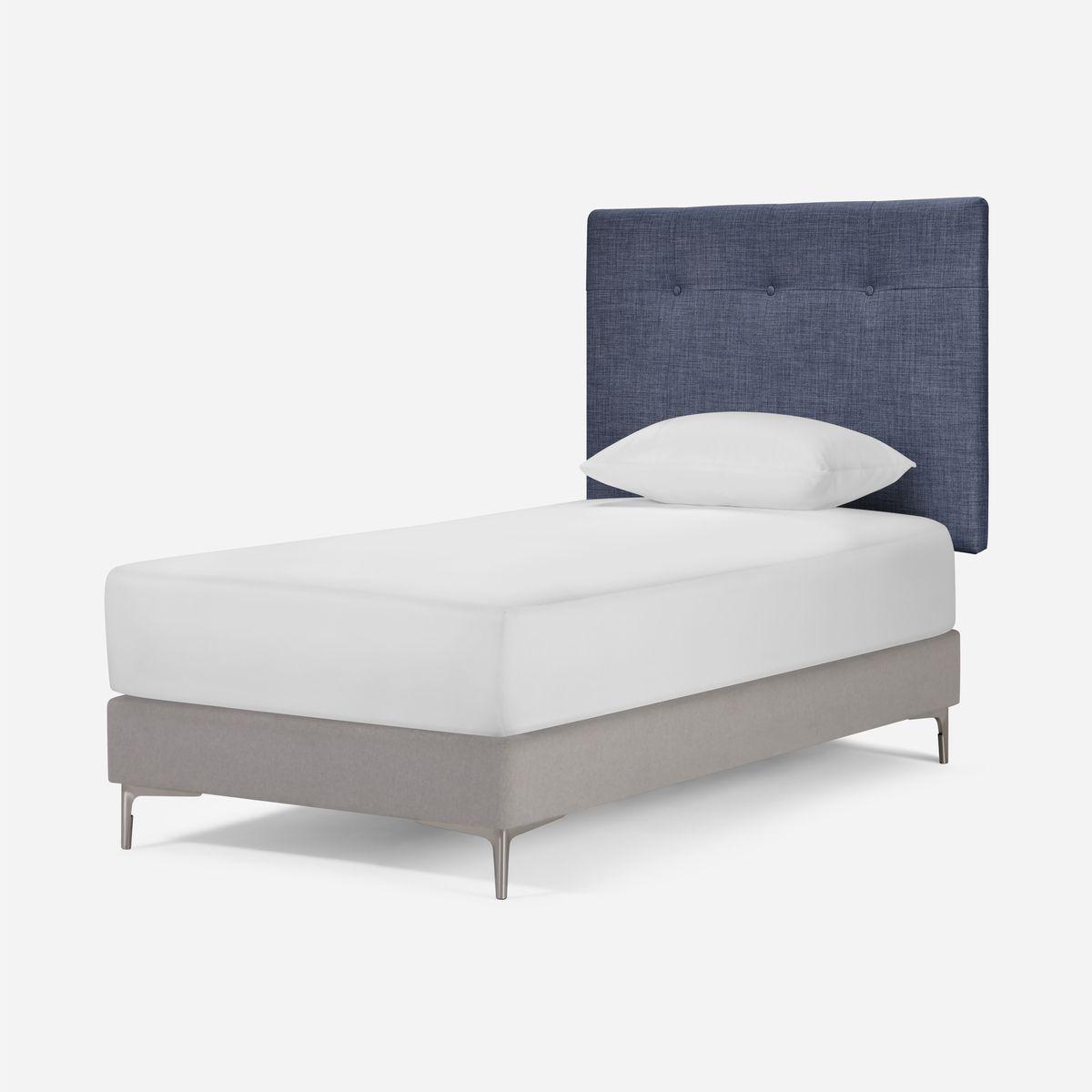 Respaldo Rosen New Bennet 1,5 Plazas Tela Azul Denim-2