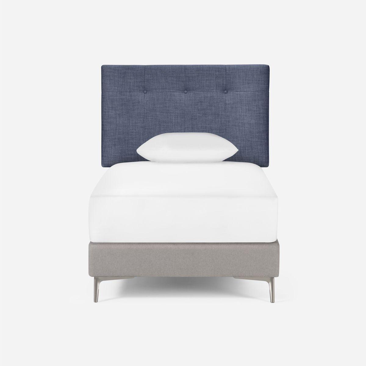 Respaldo Rosen New Bennet 1,5 Plazas Tela Azul Denim-3