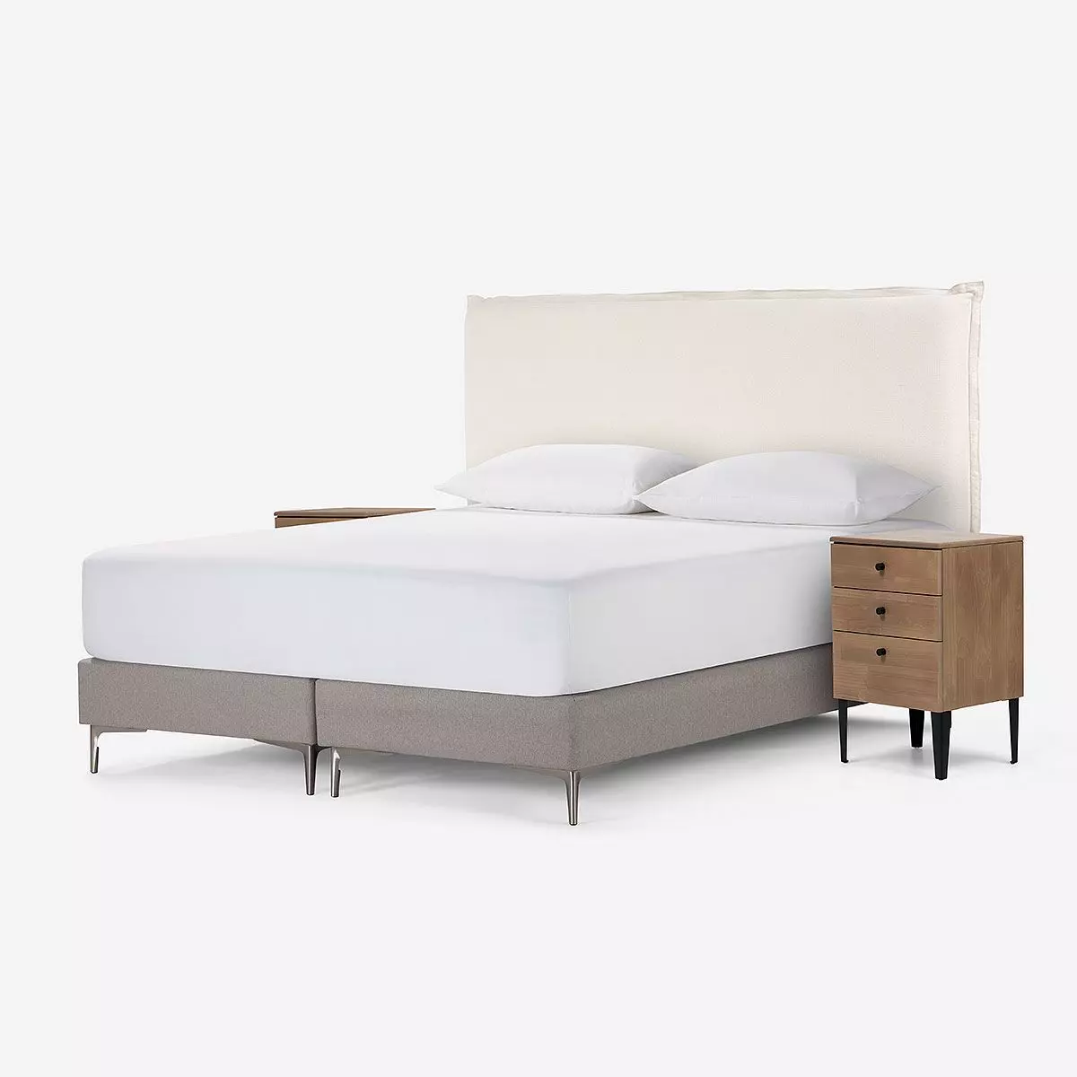 Set de Muebles Respaldo Maura King + Veladores Paul-2