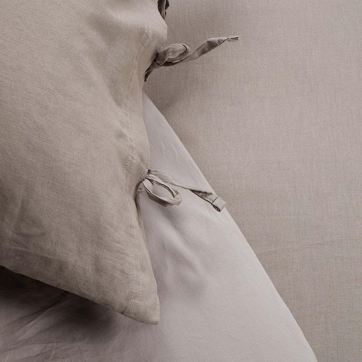 Set Funda de Plumón + Sábana Inferior Pure Topo 1.5 Plazas-2