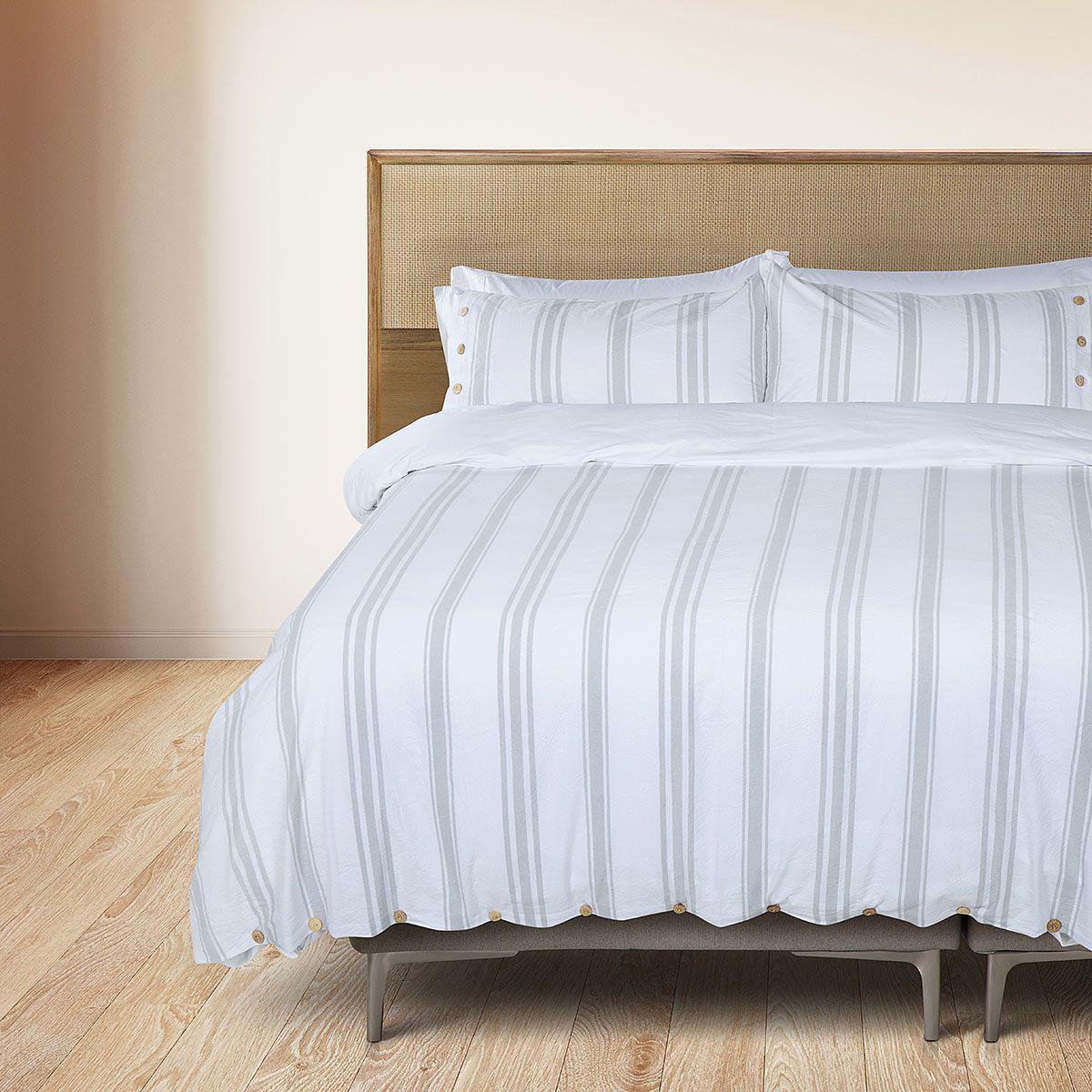 Funda Plumón Algodón Rayas Beck 2 Plazas-1