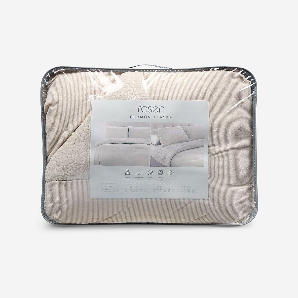 Plumón Alaska Sherpa Cord Latte 2 Plazas-4