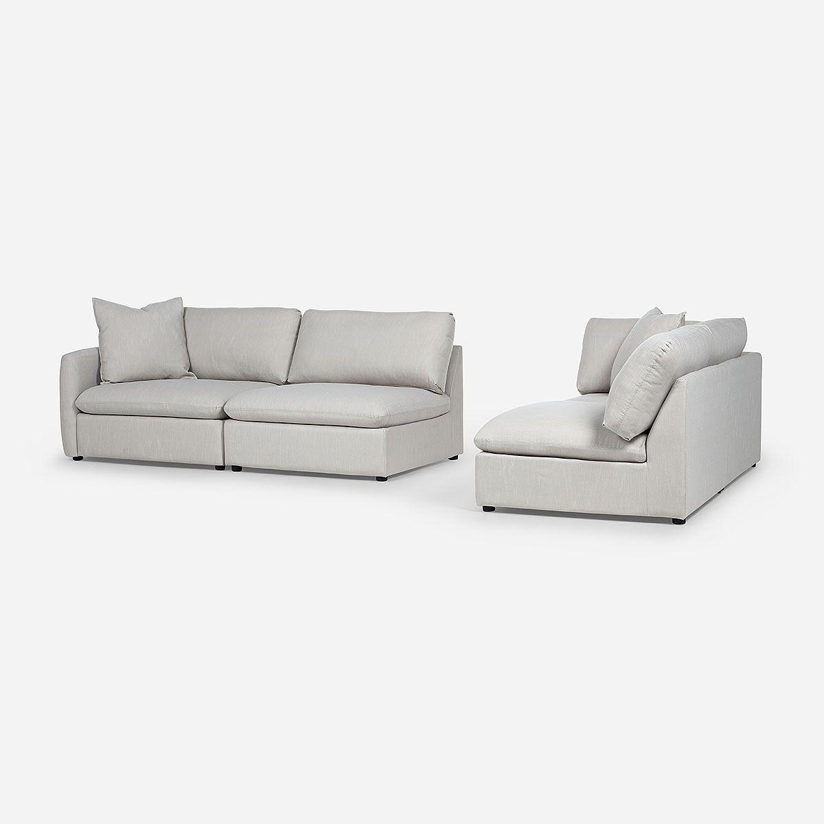Sofá Seccional Rosen Zagreb Derecho Tela Beige-5