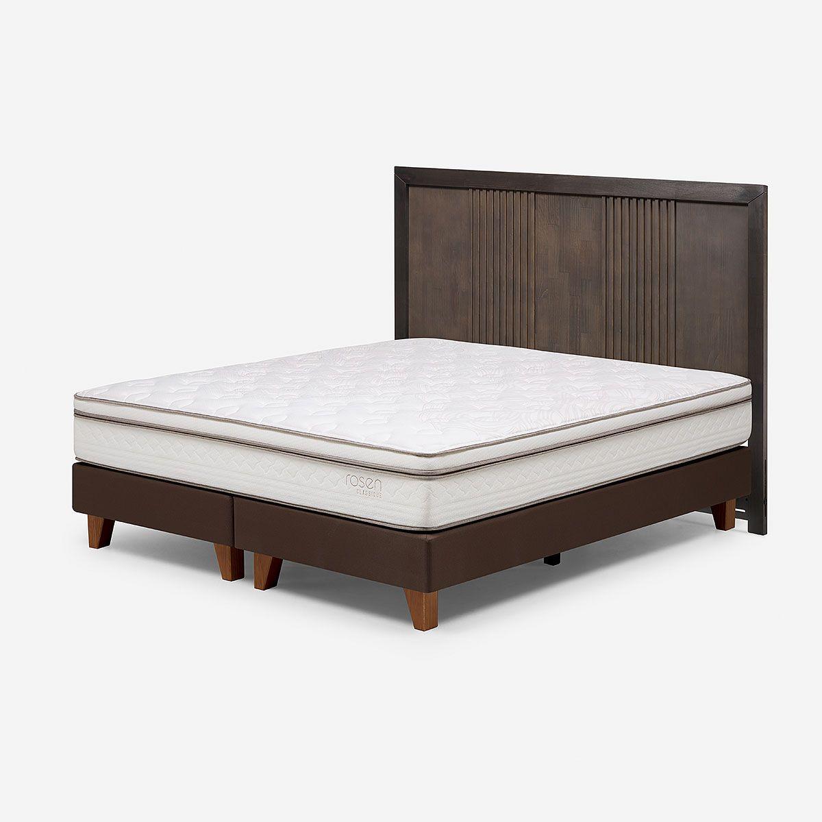Cama Europea Classique+ King + Respaldo Marco-6