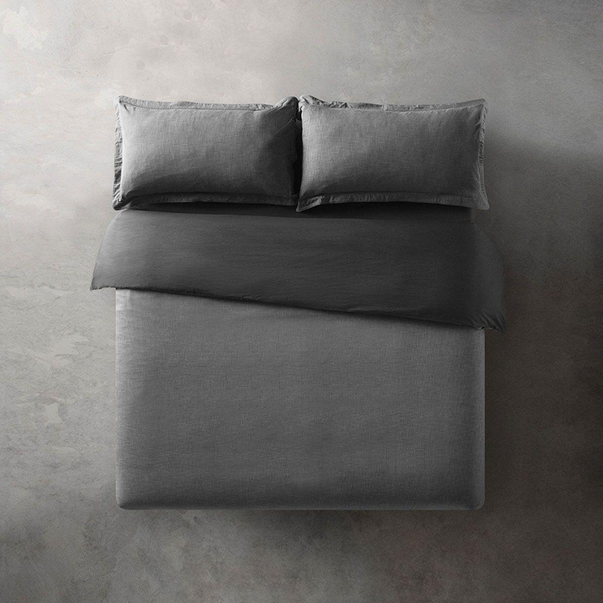 Funda Plumón Rosen Algodón Sergio Arias Slub 2 Plazas Stone-1