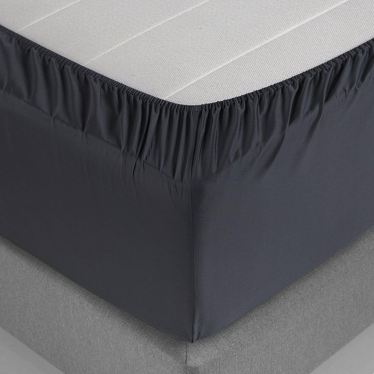 Sábana Inferior Rosen 300 Hilos Algodón Humo 1,5 Plazas-2