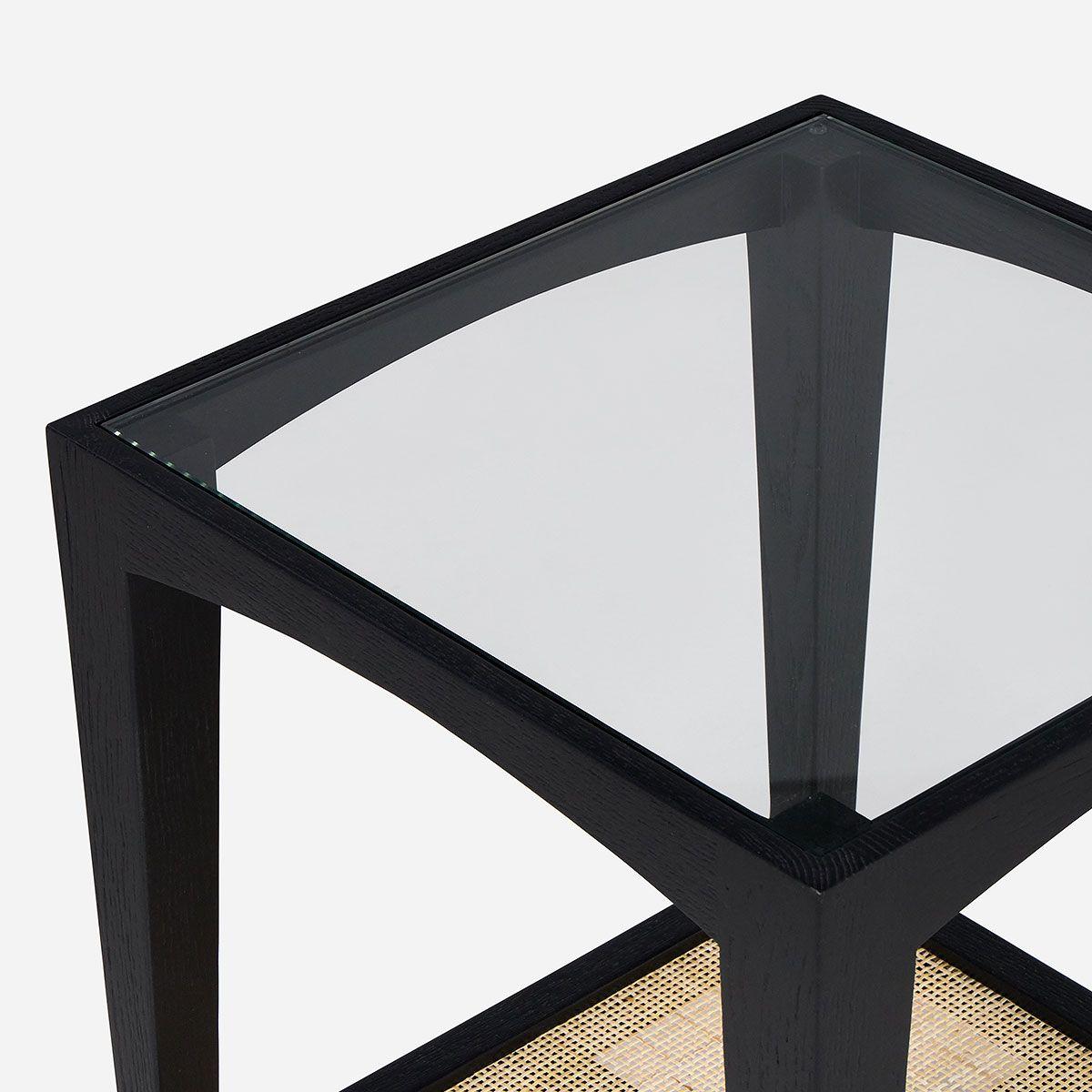 Mesa Lateral Cuadrada 45x45x55 cm Mikeli Negra-3