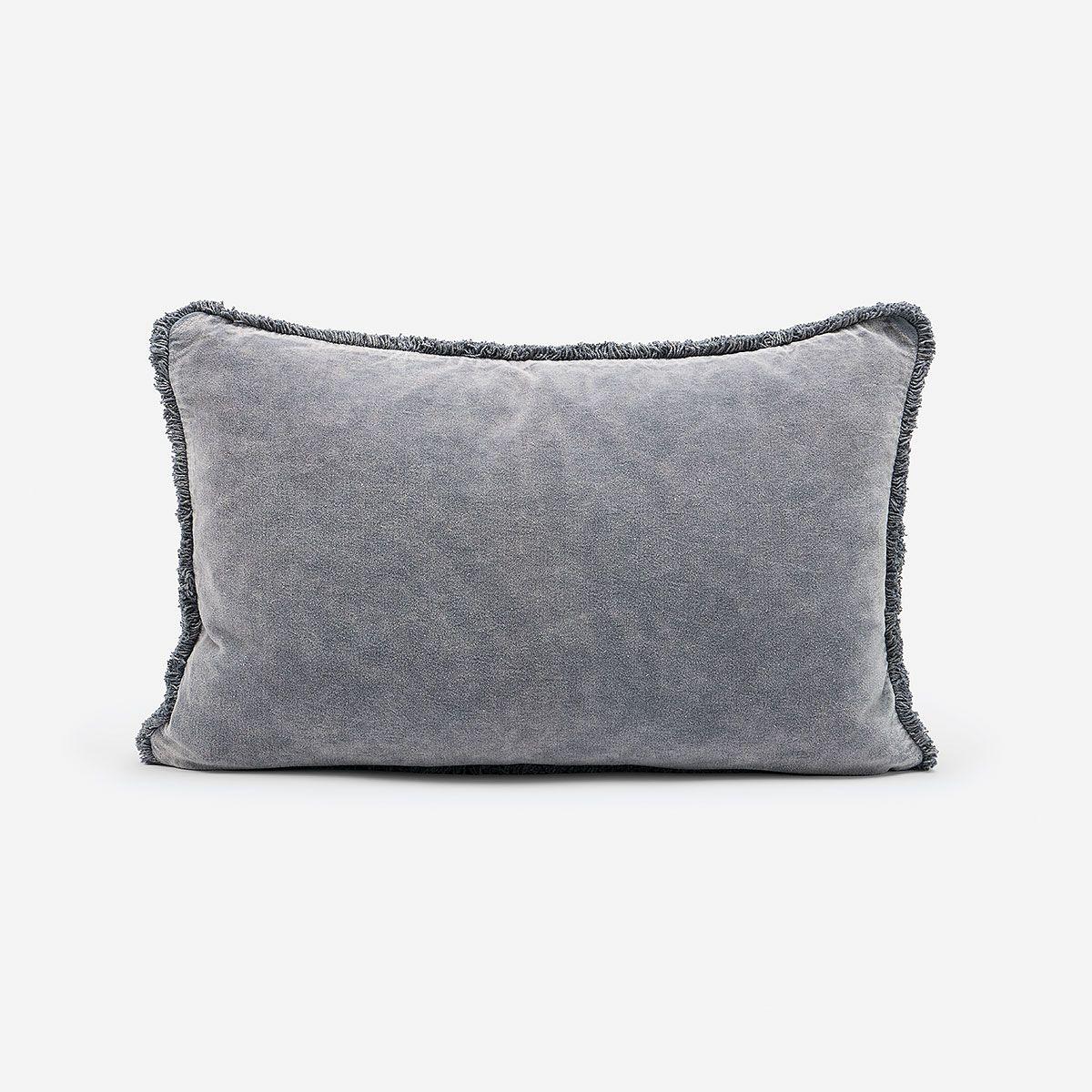 Funda Cojín Velvet Flecos Stone 60X40 cm-0