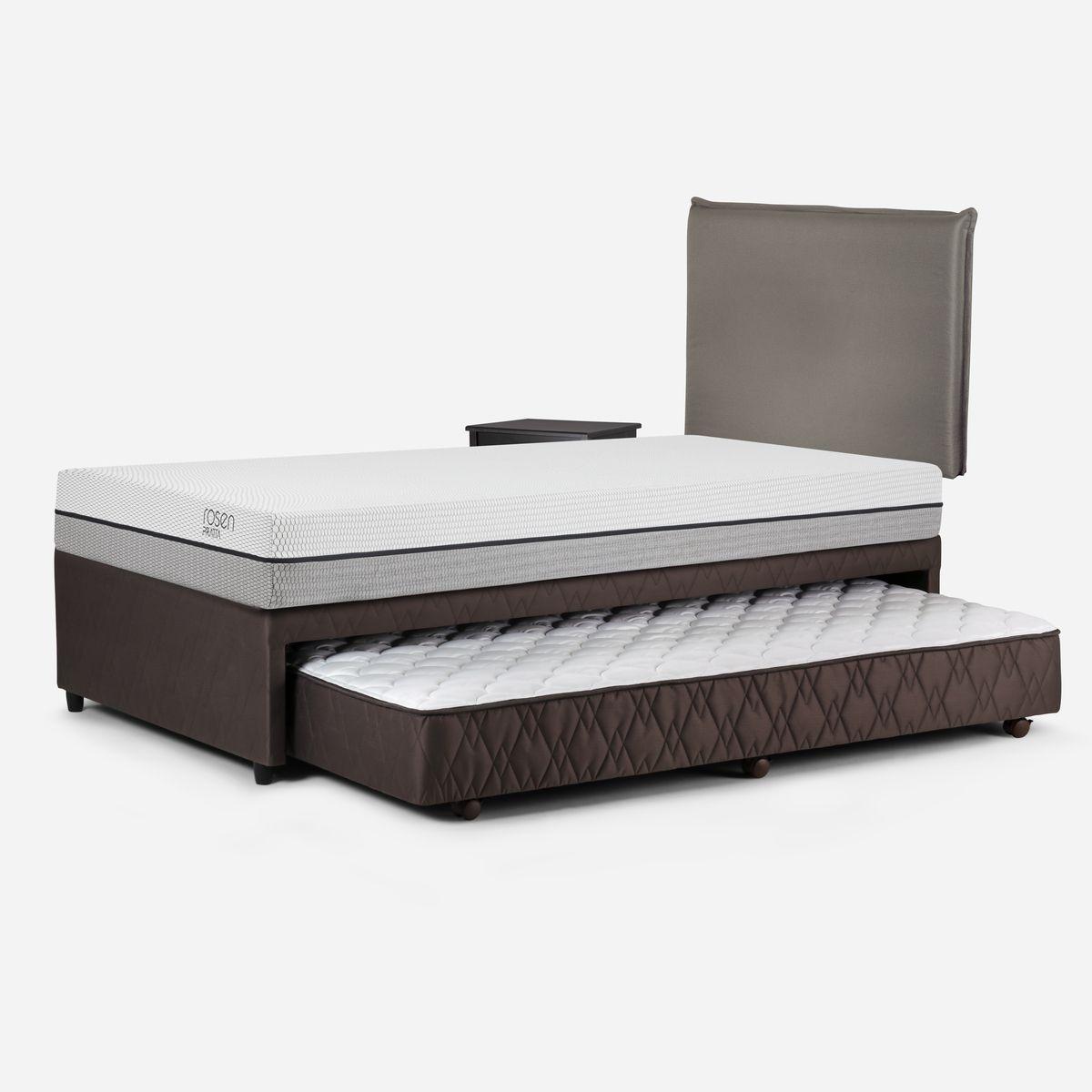 Diván Cama Pratta 1,5 Plazas + Muebles Maurice Gris-3