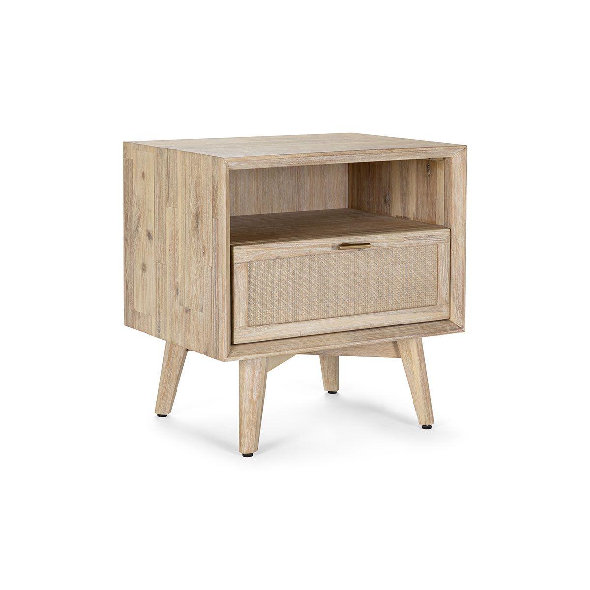 Set Respaldo King + Veladores Halsey Rosen Madera-Rattán-9