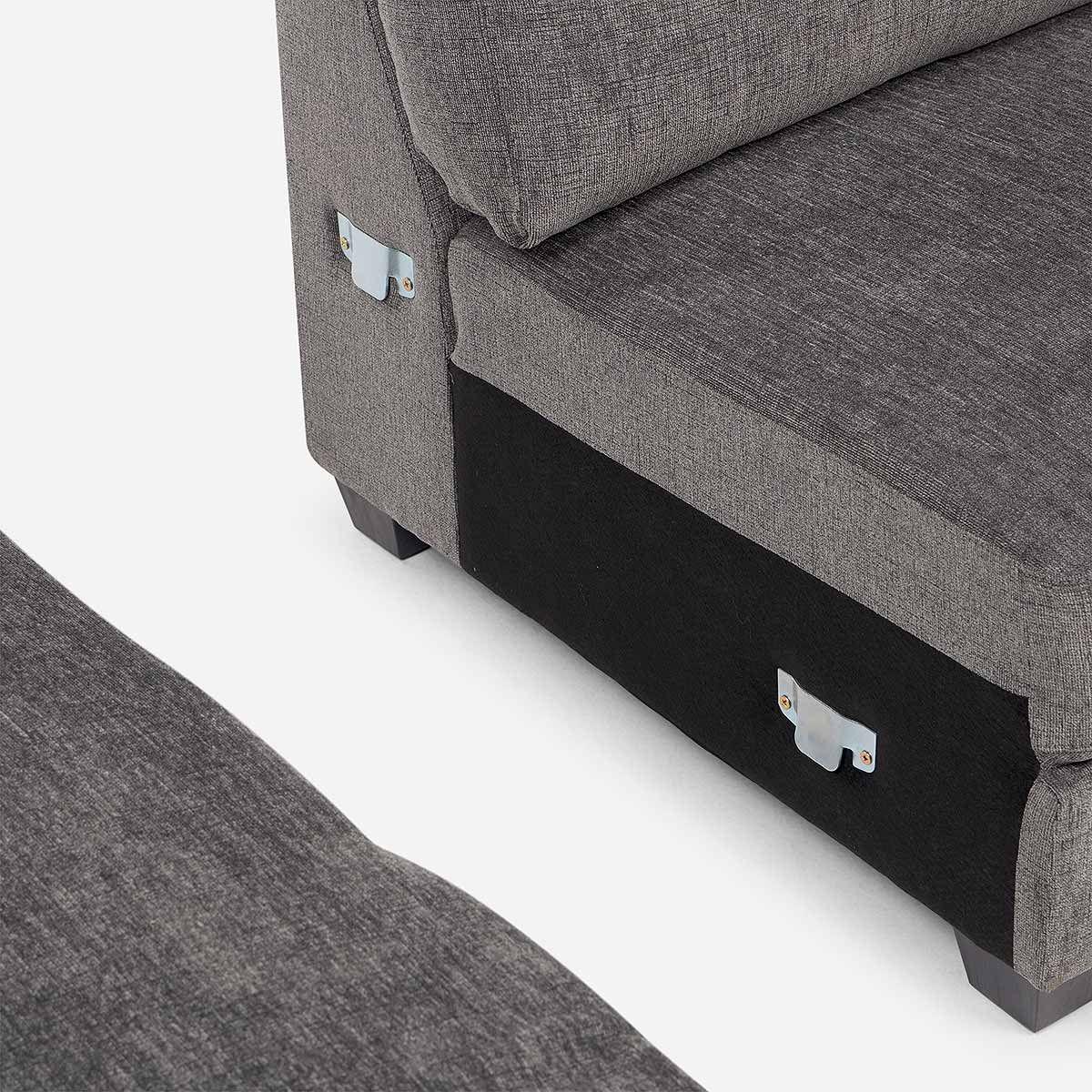 Sofá Seccional Sullivan Izquierdo Tela Gris-6