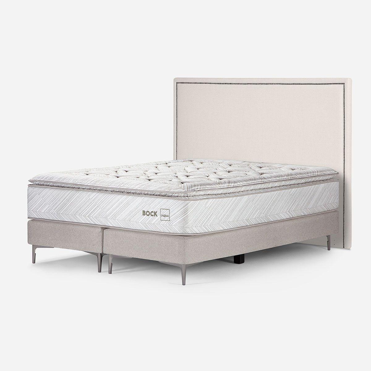 Cama Europea Bock King 180x200 cm + Respaldo Carrington-2