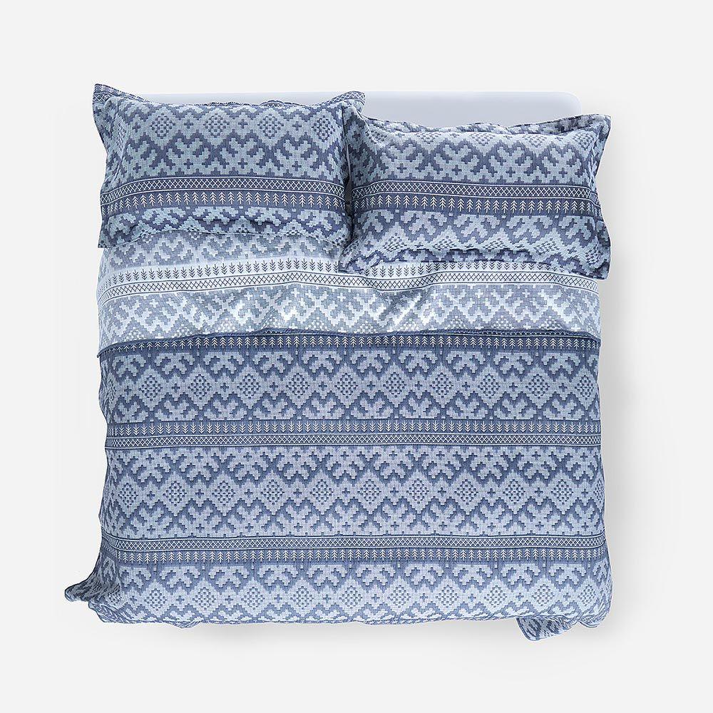 Quilt Jacquard Tribal Denim King-0