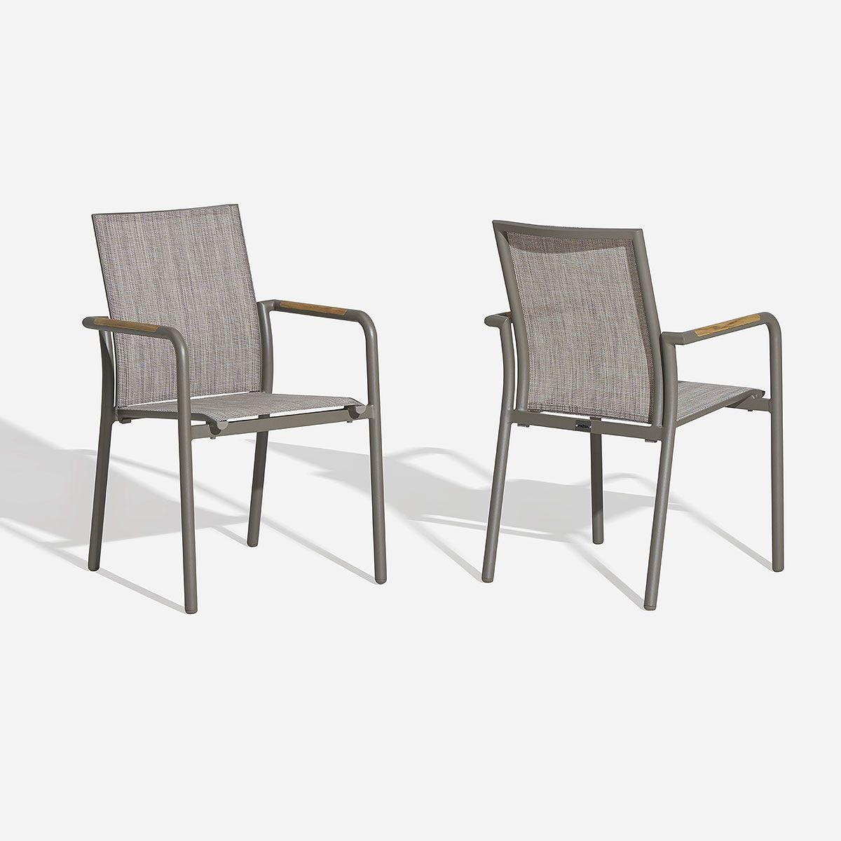 Set 2 Sillas de Terraza Sanya Beige-1