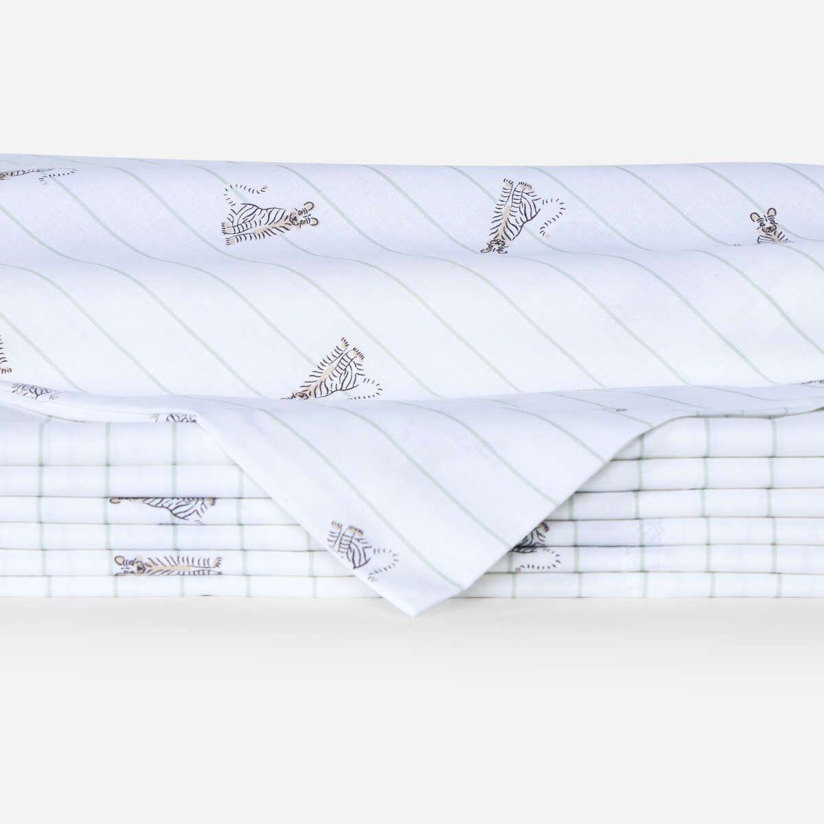 Sábana Rosen Colección Kids 144 Hilos Tigres 1 Plaza-3