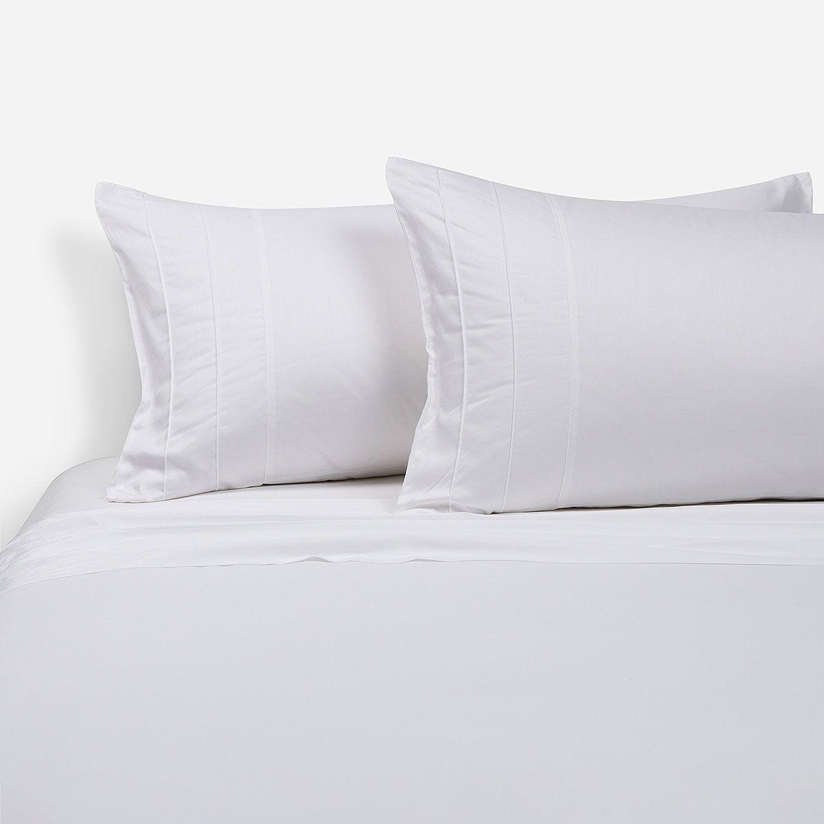 Sábana Body Shape 300 Hilos Algodón Lisa Blanca 1,5 Plazas-2