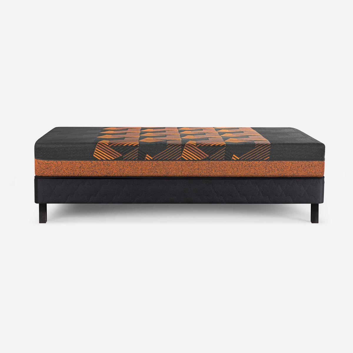 Cama Europea New Swag 1 Plaza 90 X 190 cm Base Grafito-5