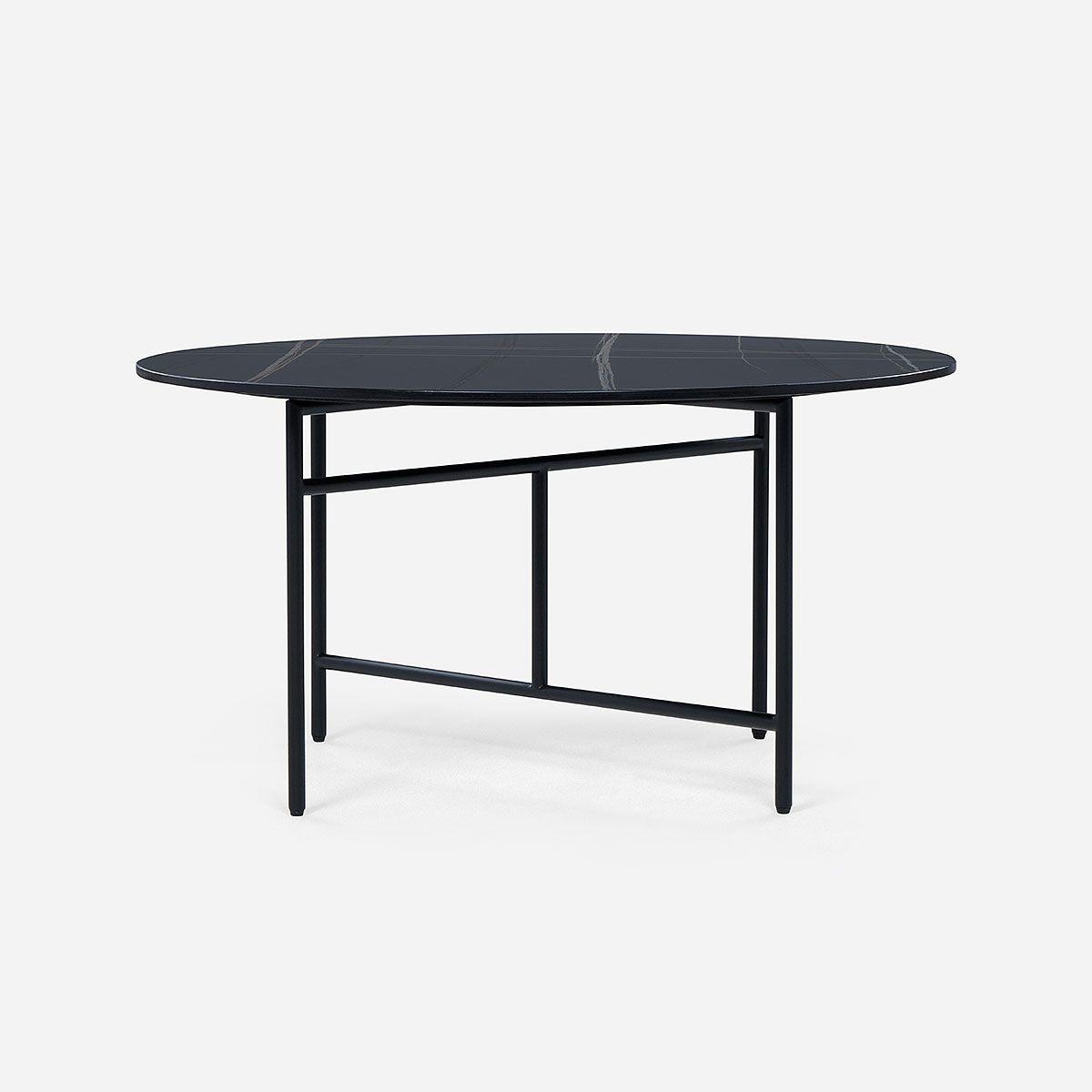 Mesa de Centro Rosen Delfi Circular 80 x 40 cm Negro-1