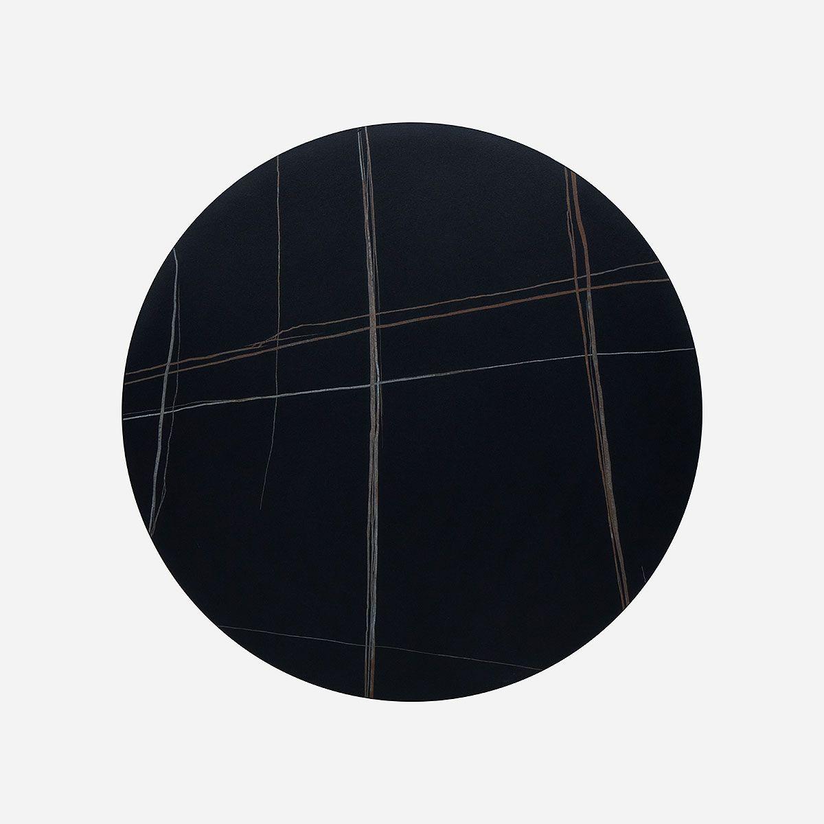 Mesa de Centro Rosen Delfi Circular 80 x 40 cm Negro-2