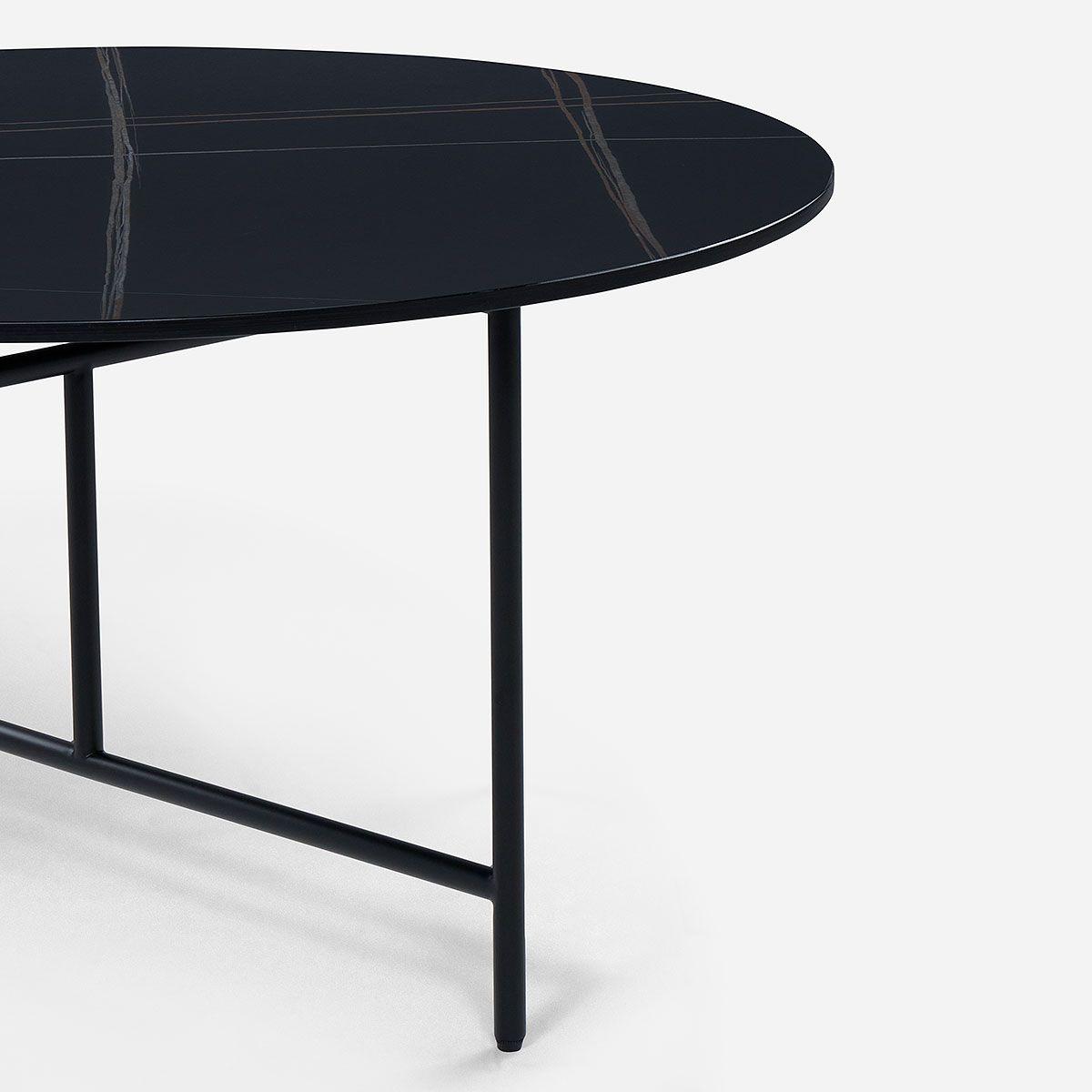 Mesa de Centro Rosen Delfi Circular 80 x 40 cm Negro-4