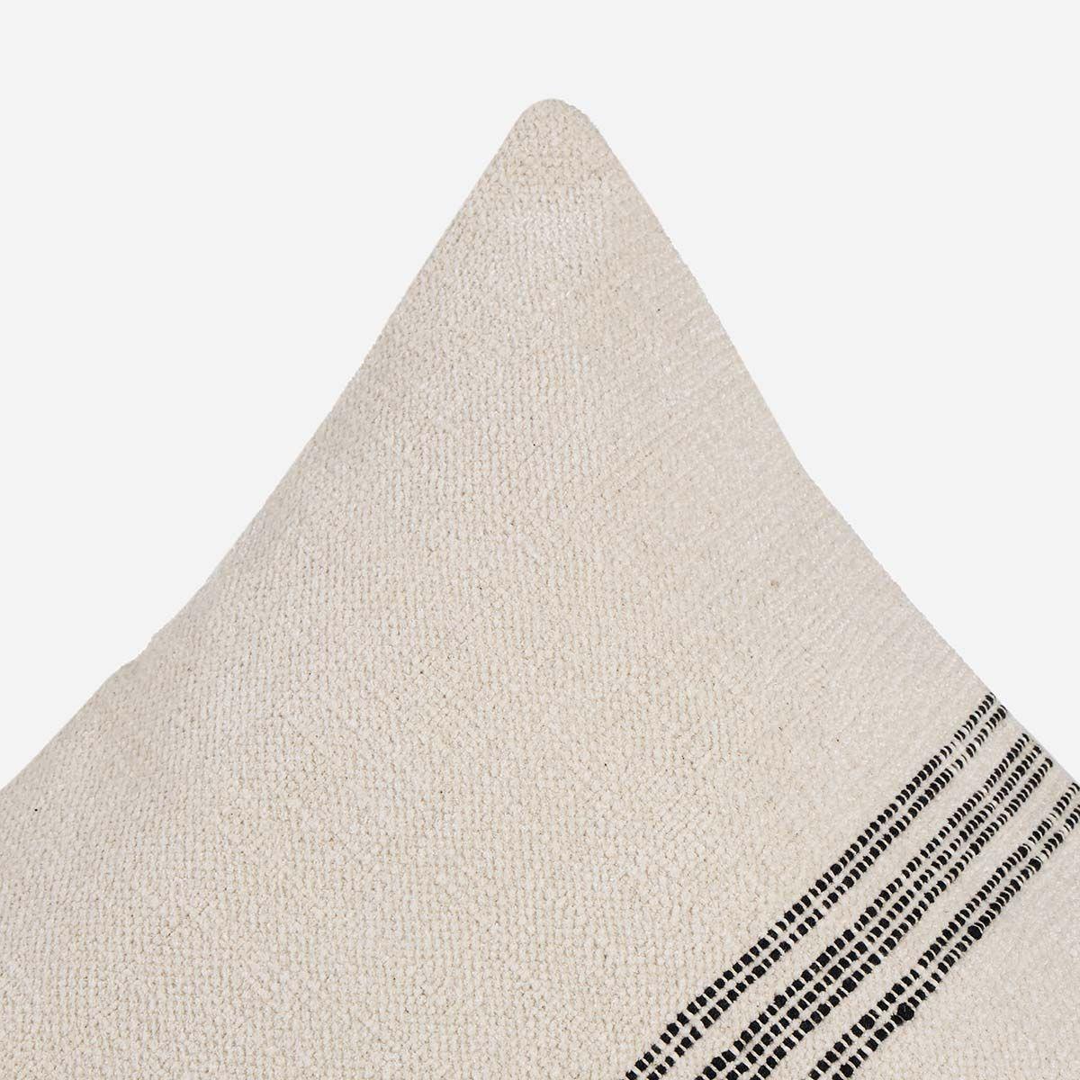 Funda de Cojín Ambiente Algodón Olya 50 x 50 cm Crudo-Negro-2