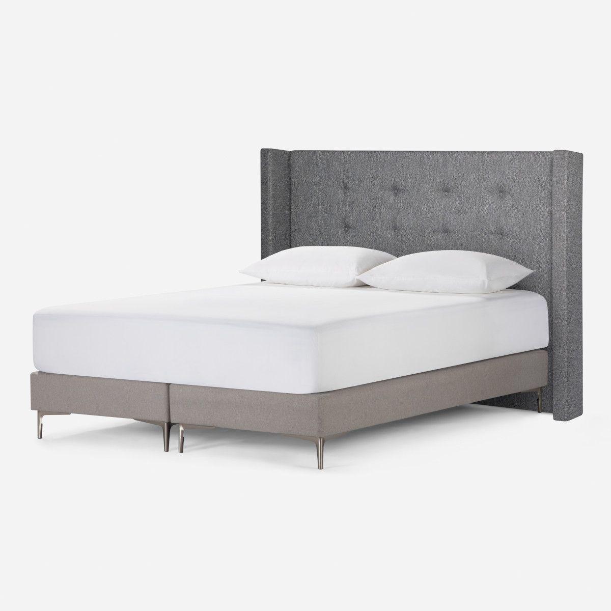 Respaldo Brickell Tela Charcoal 2 Plazas-1