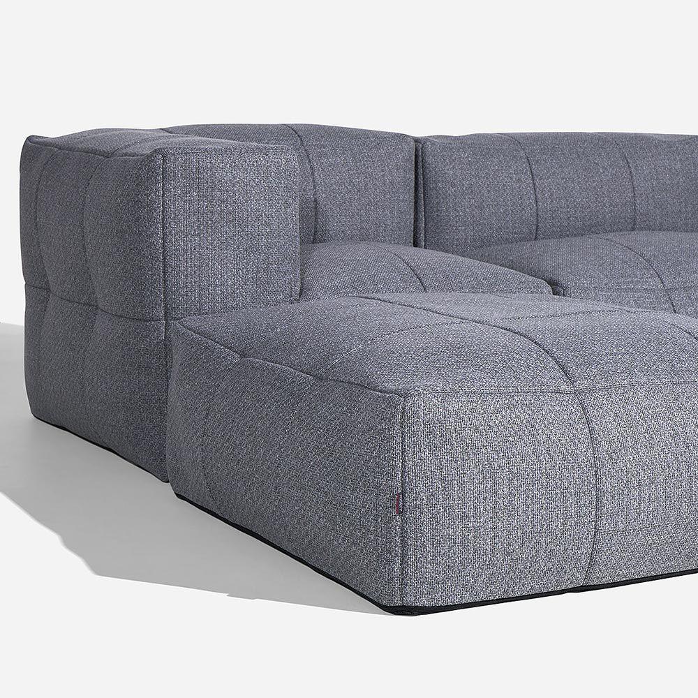 Sofa Modular de Terraza  Wainea 5 Piezas Gris-4