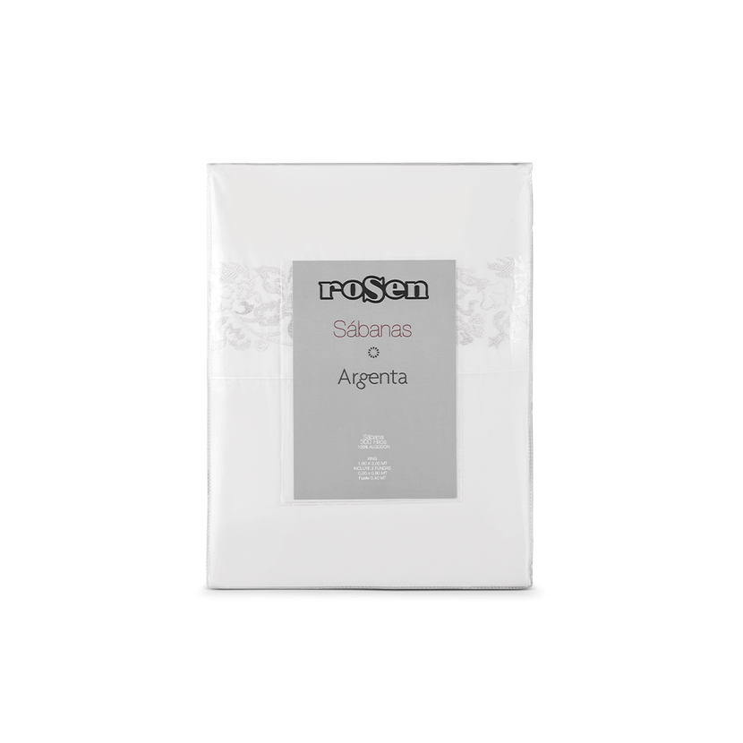 Sábana Rosen 300 Hilos Algodón Bordada Blanco King-2