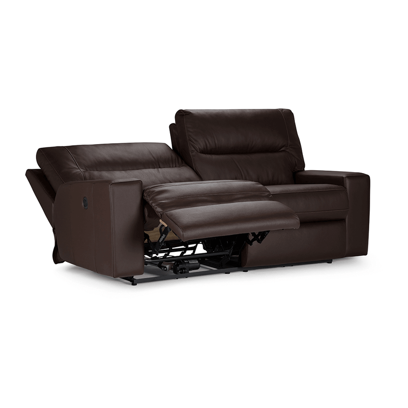 Rosen Sofá Recl Tolstoi 3C Eléctrico Cuero Madrás Marrón-3