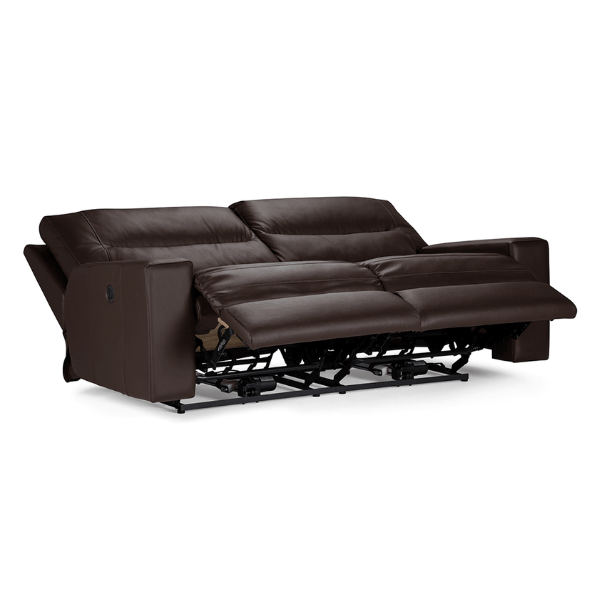 Rosen Sofá Recl Tolstoi 3C Eléctrico Cuero Madrás Marrón-2
