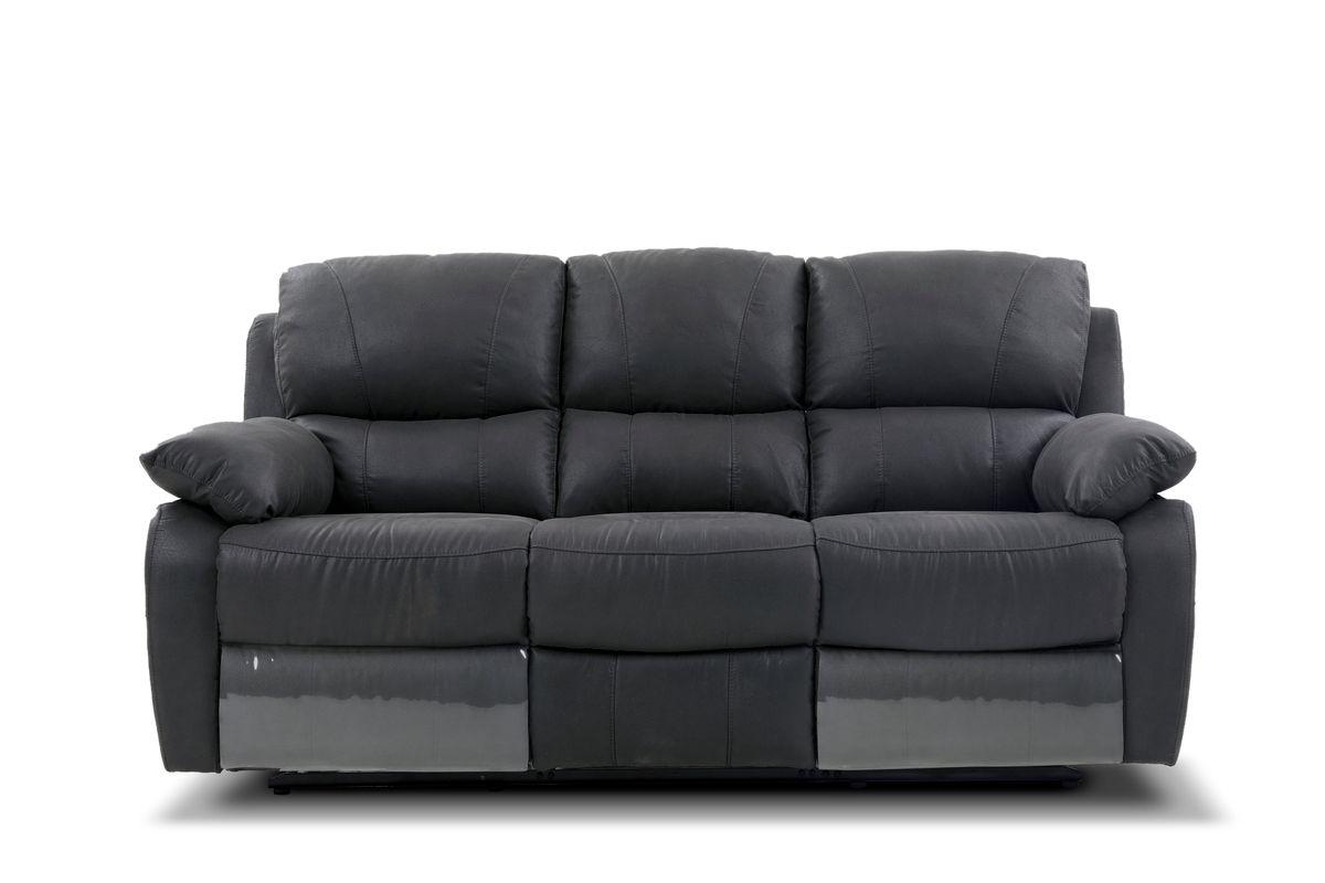 Sofá Reclinable Rosen Orson 3 Cuerpos Tela Manual Stone-2
