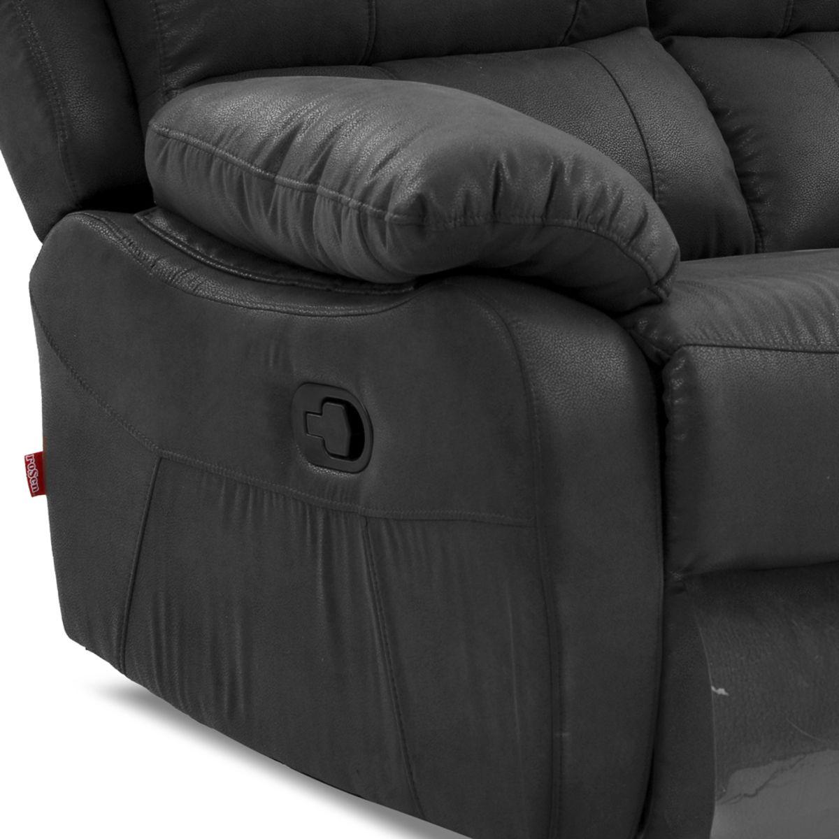 Sofá Reclinable Rosen Orson 3 Cuerpos Tela Manual Stone-6