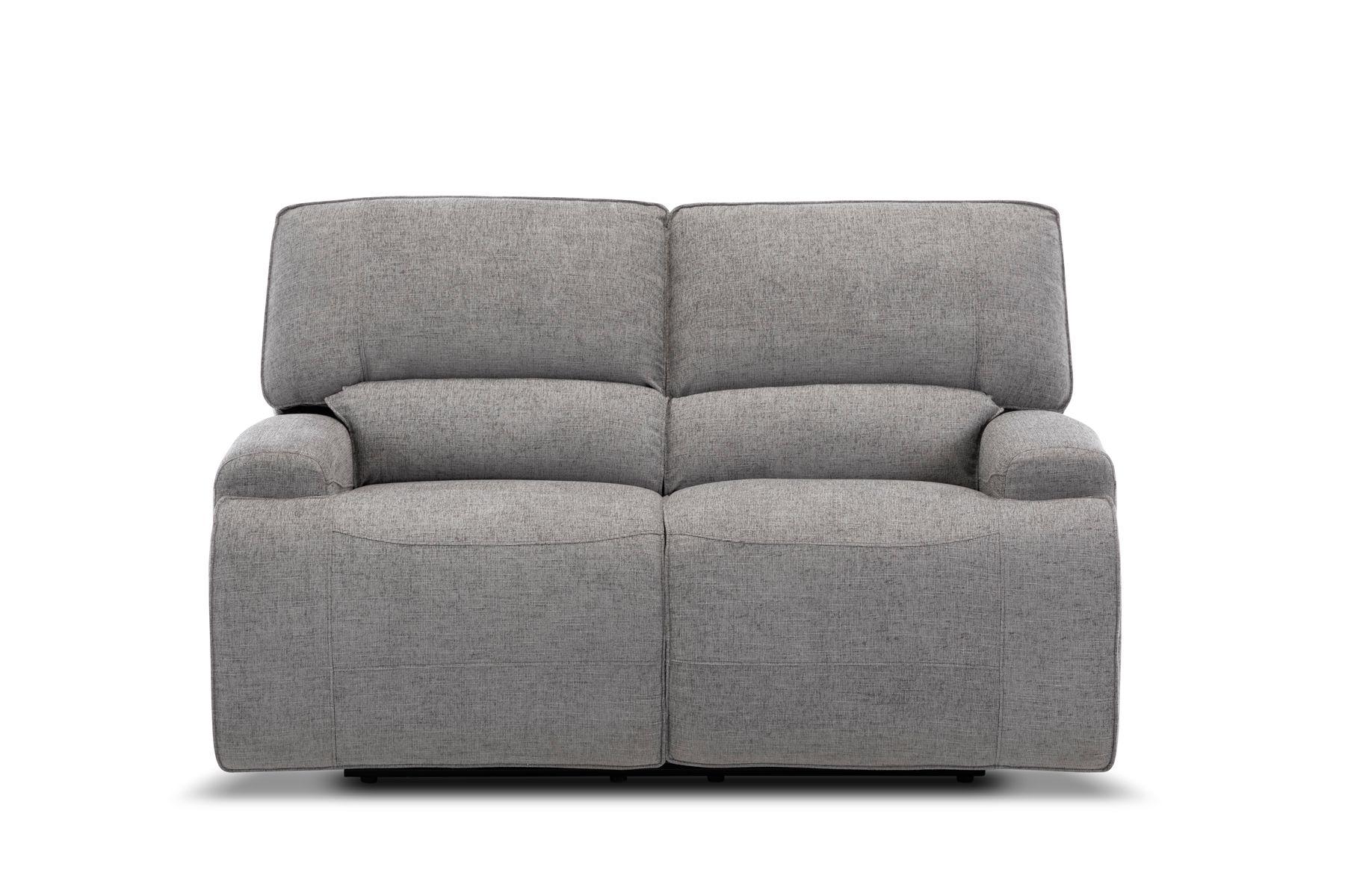 Sofá Reclinable Rosen Jagger Eléctrico 2 Cuerpos Tela Gris-2