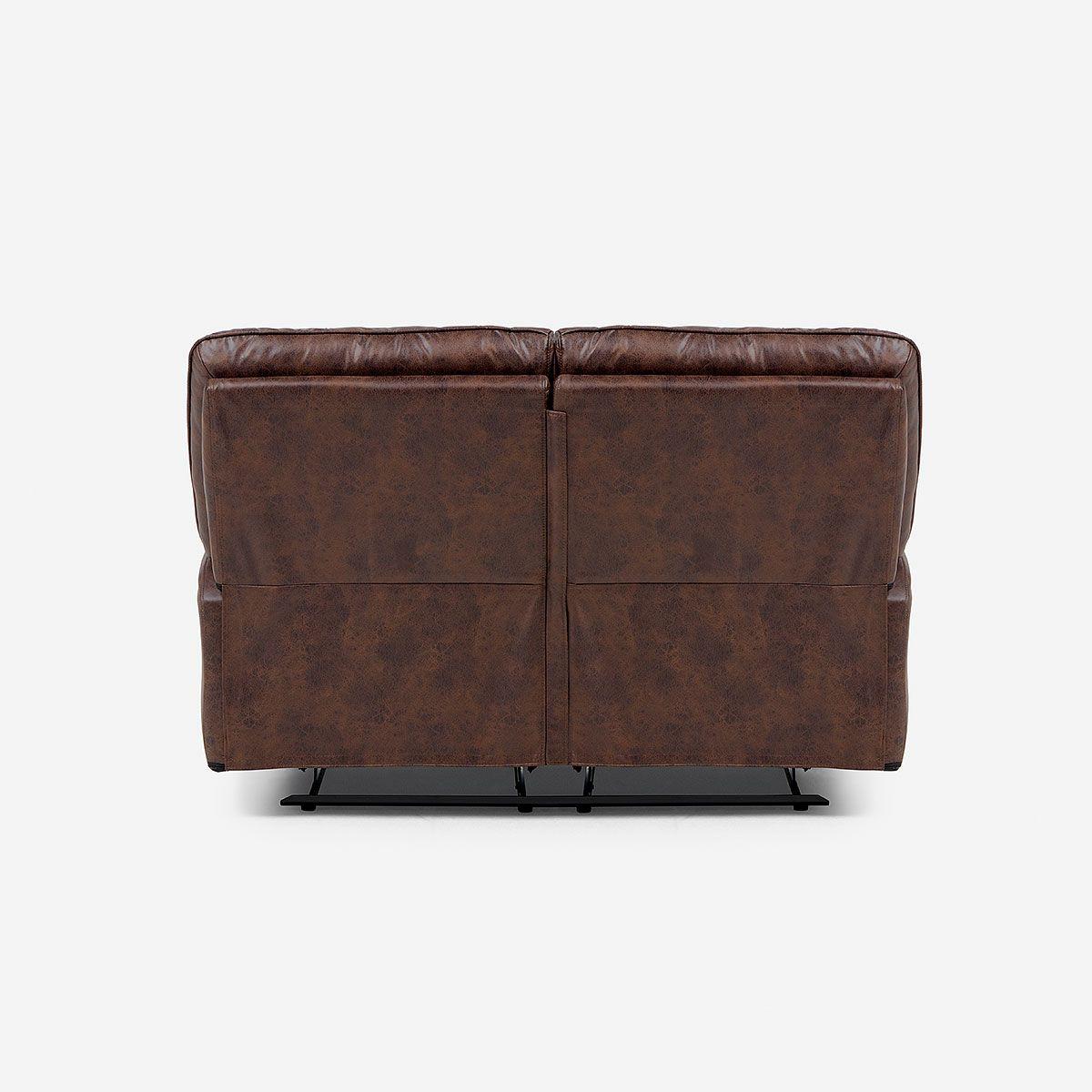 Sofá Reclinable Tolosa 2 Cuerpos Manual Tela Marrón-9