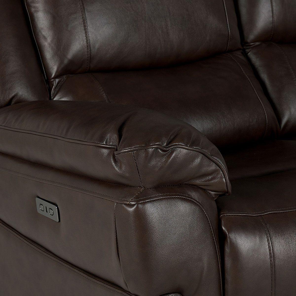 Sofá Reclinable Jeff Eléctrico 3 Cuerpos Cuero Chestnut-5